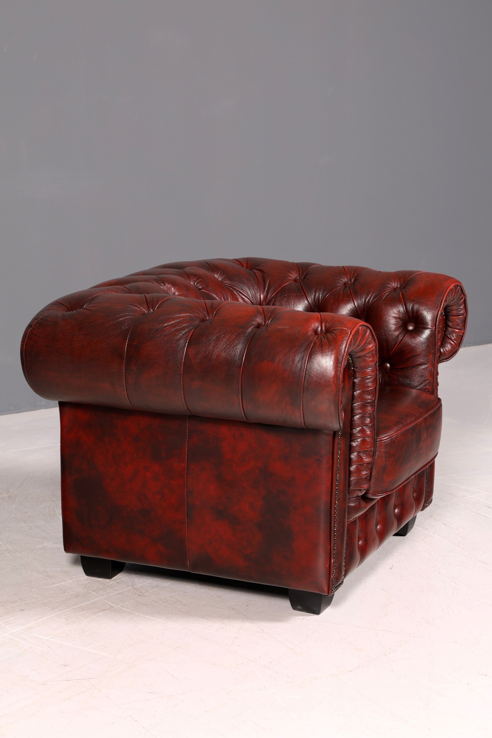G073 Finish Stilvoller Original Chesterfield Sessel Englischer Armlehnsessel Englisch Herrensessel