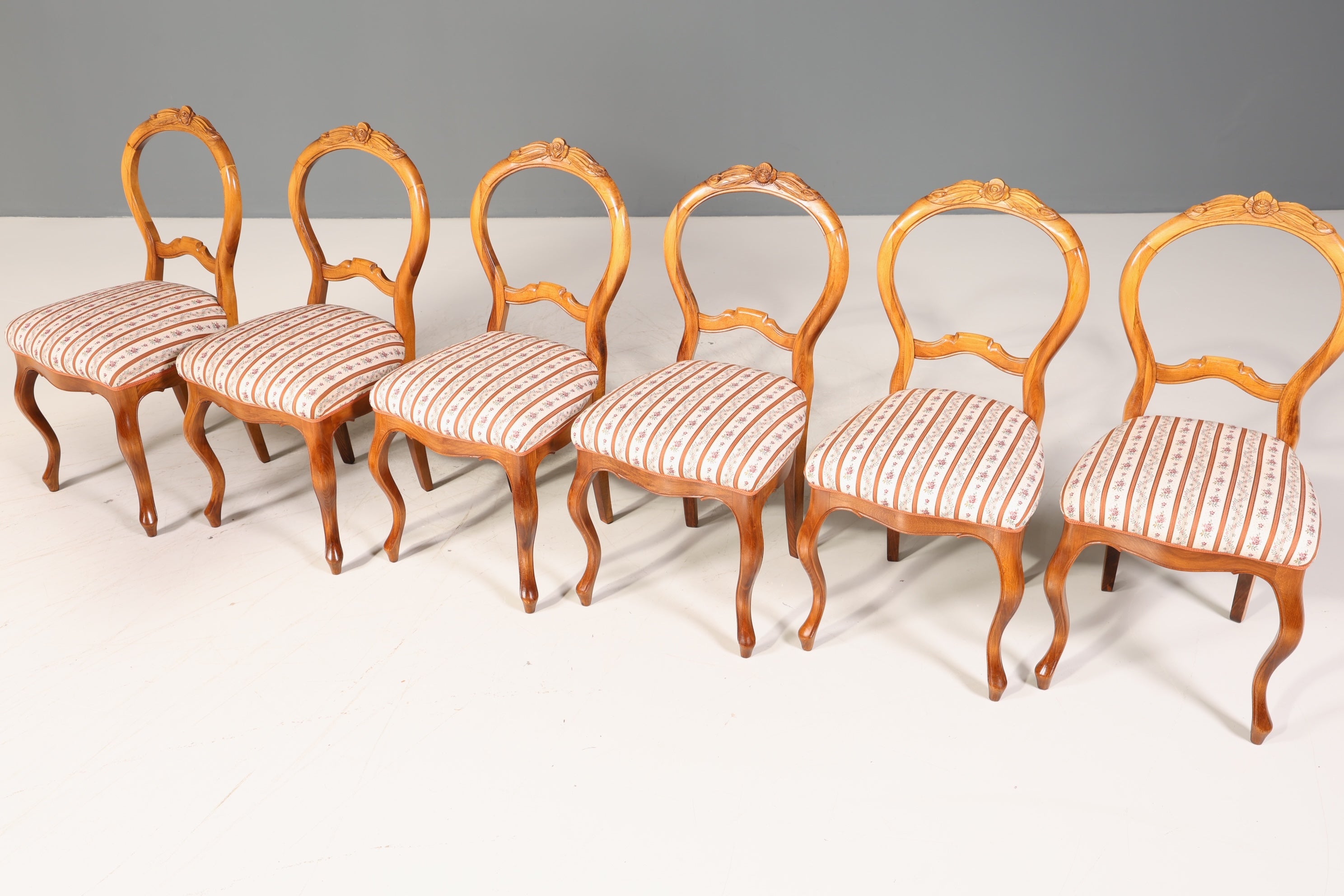 6x Traumhafte Louis Philippe Stil Stühle Biedermeier Stuhl Set Antik Küchenstühle Esszimmer Stühle
