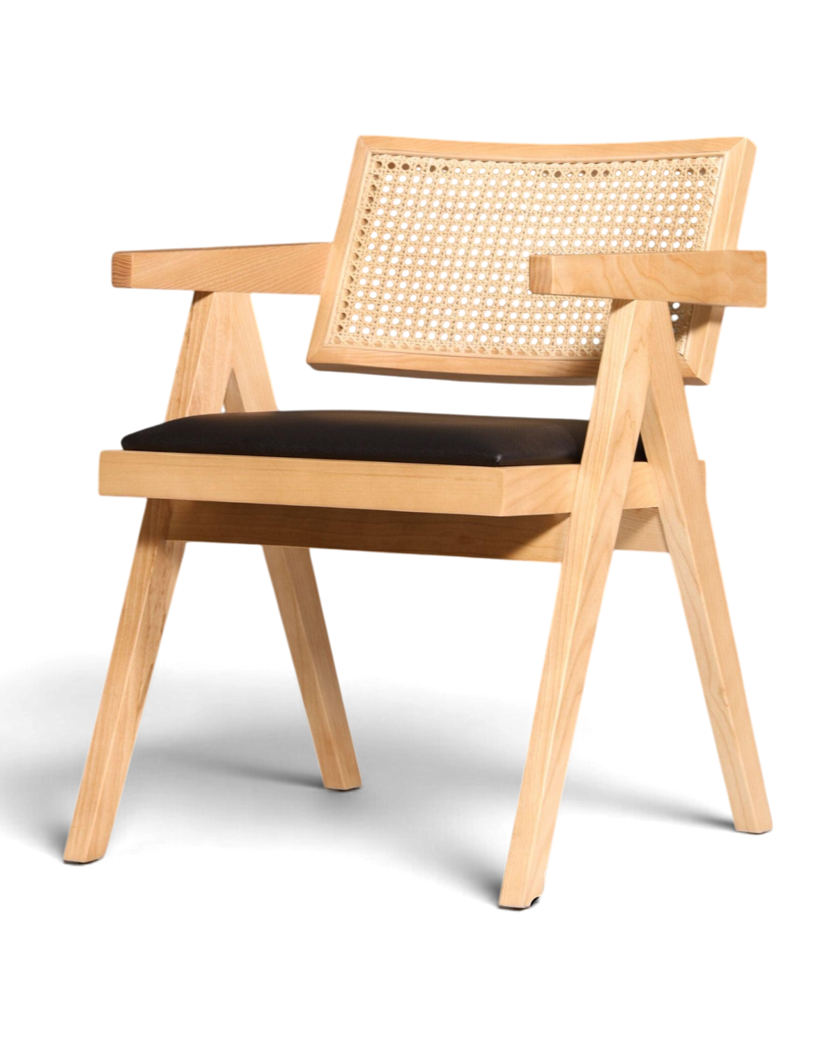 Vienna Wood+ Korbgeflecht Bauhaus Armlehnsessel