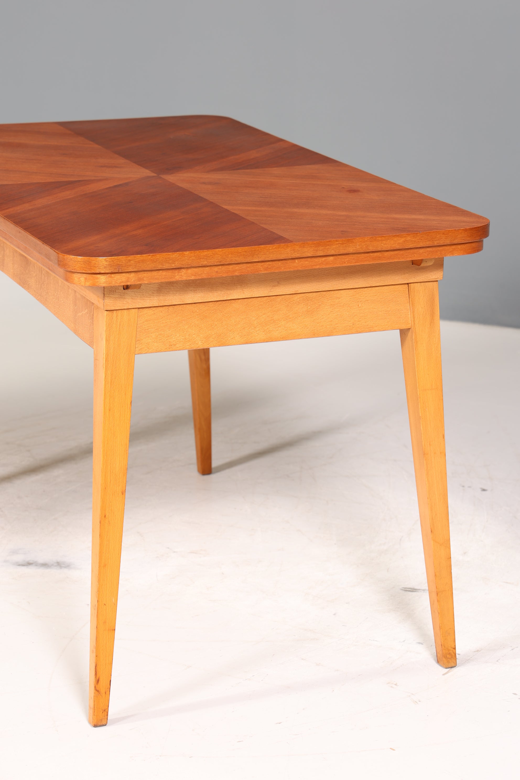Wunderschöner Mid Century Tisch ausziehbar Retro Esstisch Vintage Küchentisch Höhenverstellbar
