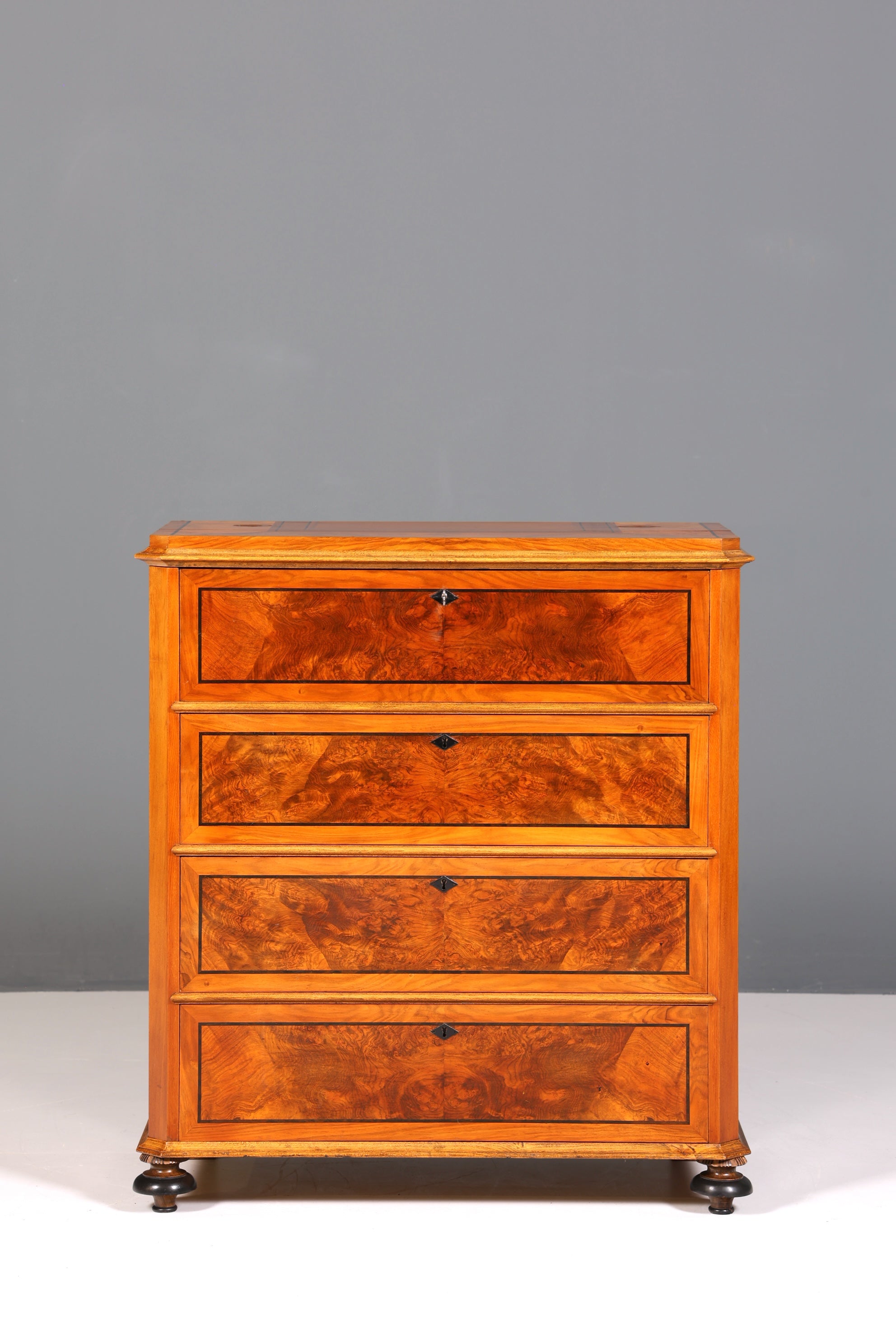 Wunderschöner Biedermeier Sekretär Antik Kommode Louis Philippe Office Schreibkommode