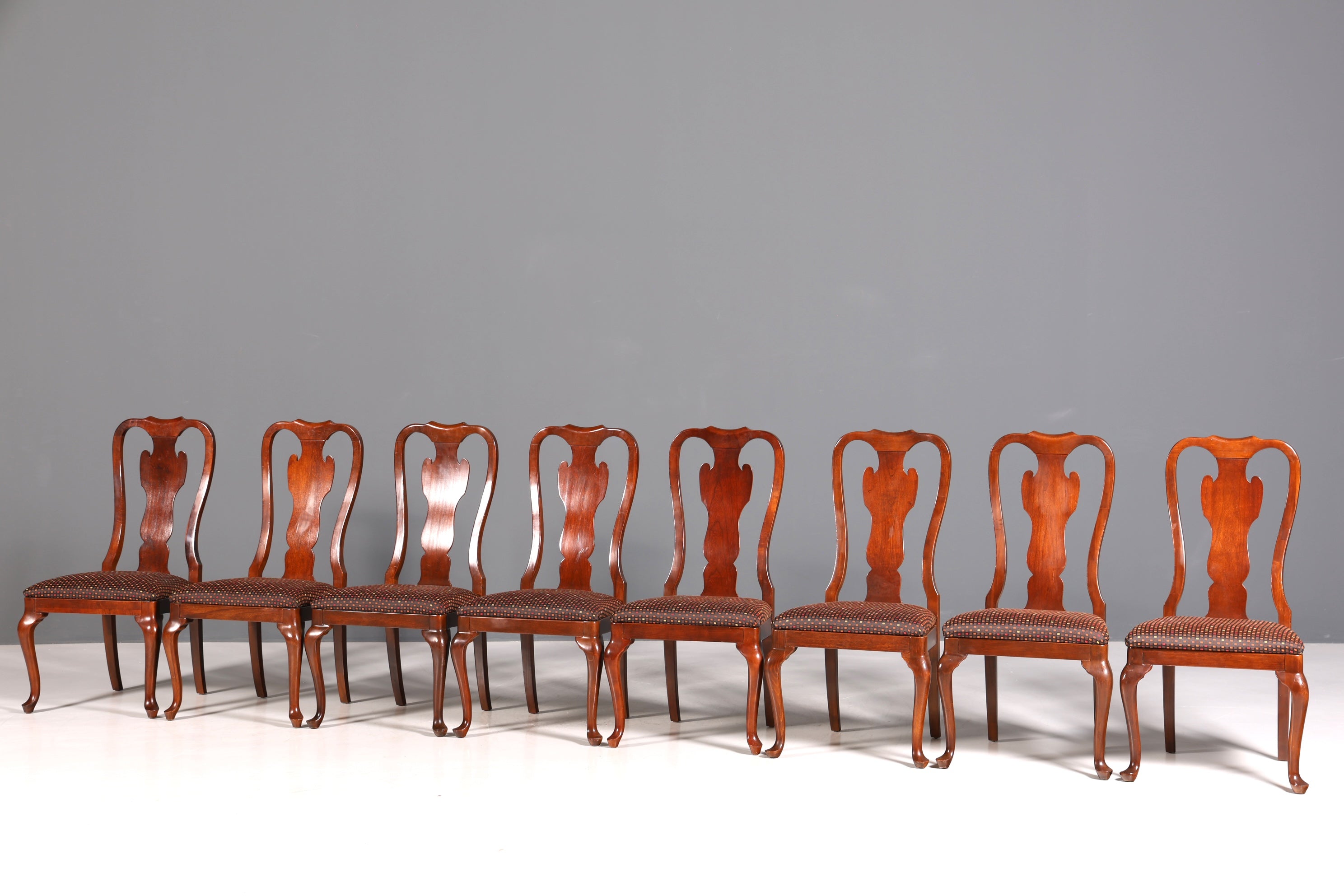 8x Edle Drexel Heritage Stühle Amerikanisch USA Chippendale Stil Stuhlset Küchenstuhl Set Esszimmer Stühle