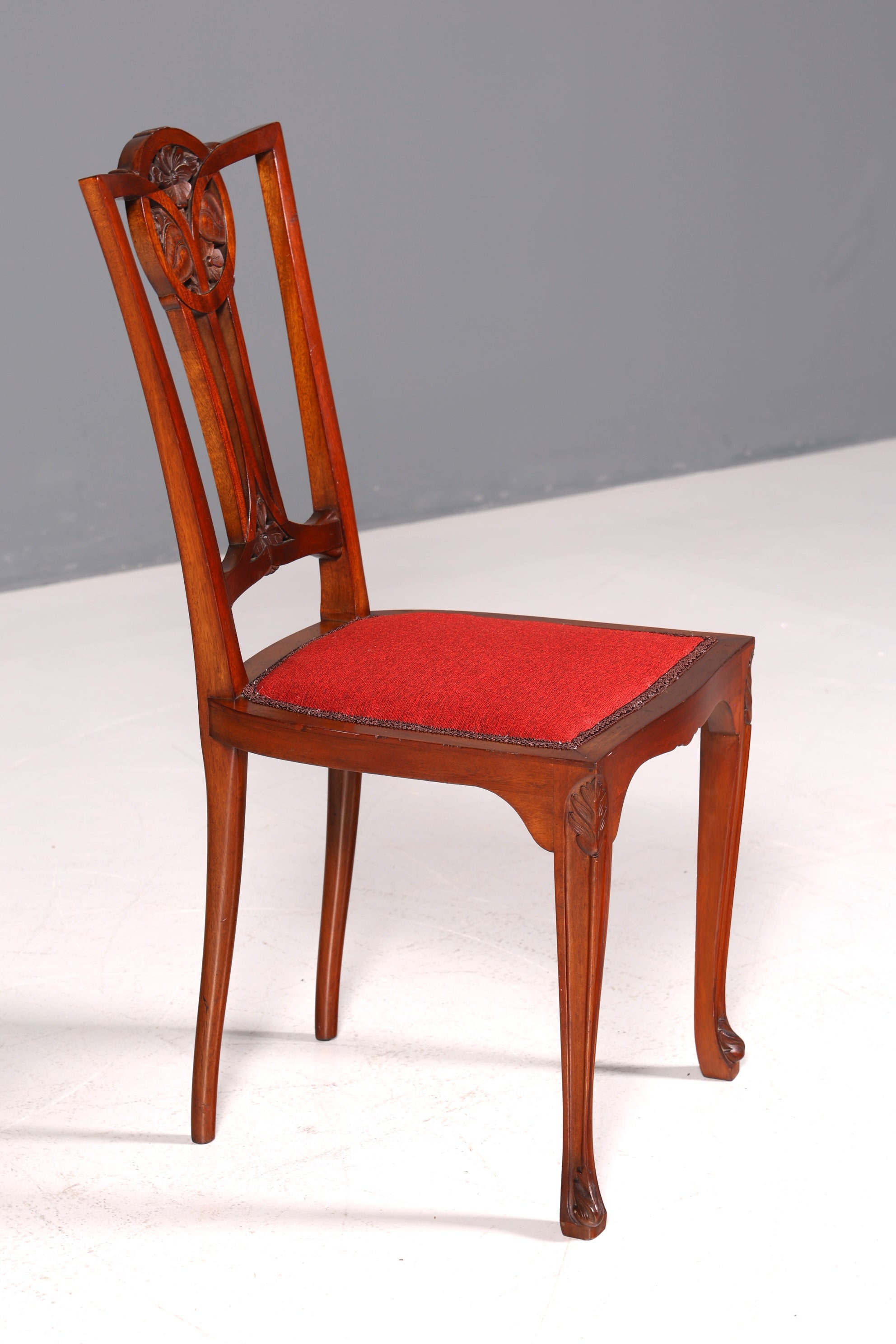 Wunderschöner Jugendstil Stuhl Sekretär Stuhl Englisch Antik Küchenstuhl um 1900 1 von 2