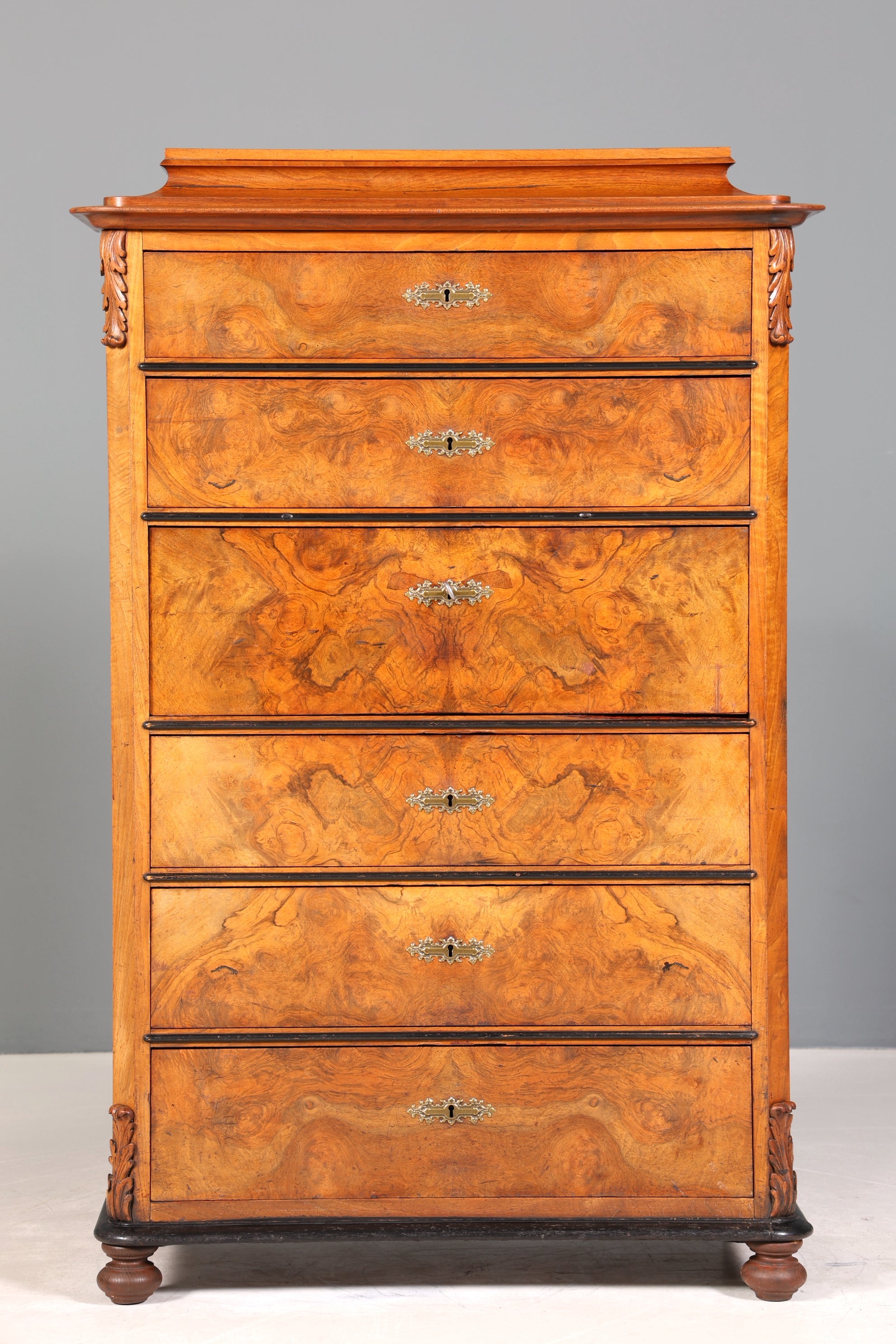 Wunderschöner Louis Philippe Sekretär Chiffoniere um 1880 Gründerzeit Vertiko Schrank Semainier