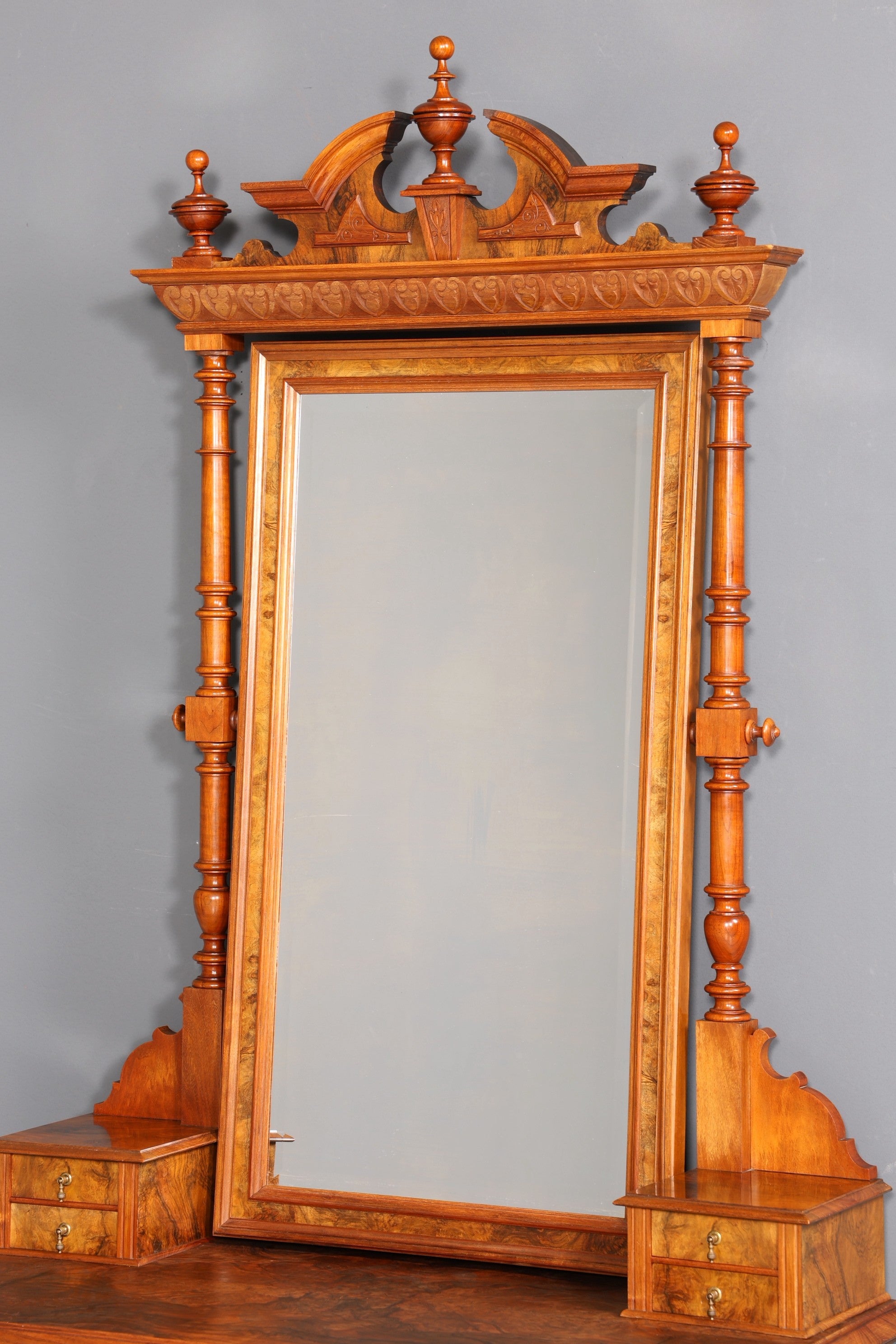 Wunderschöne Louis Philippe Kommode mit Spiegelaufsatz Gründerzeit Frisierkommode Holz Schrank Antik Flurschrank um 1880