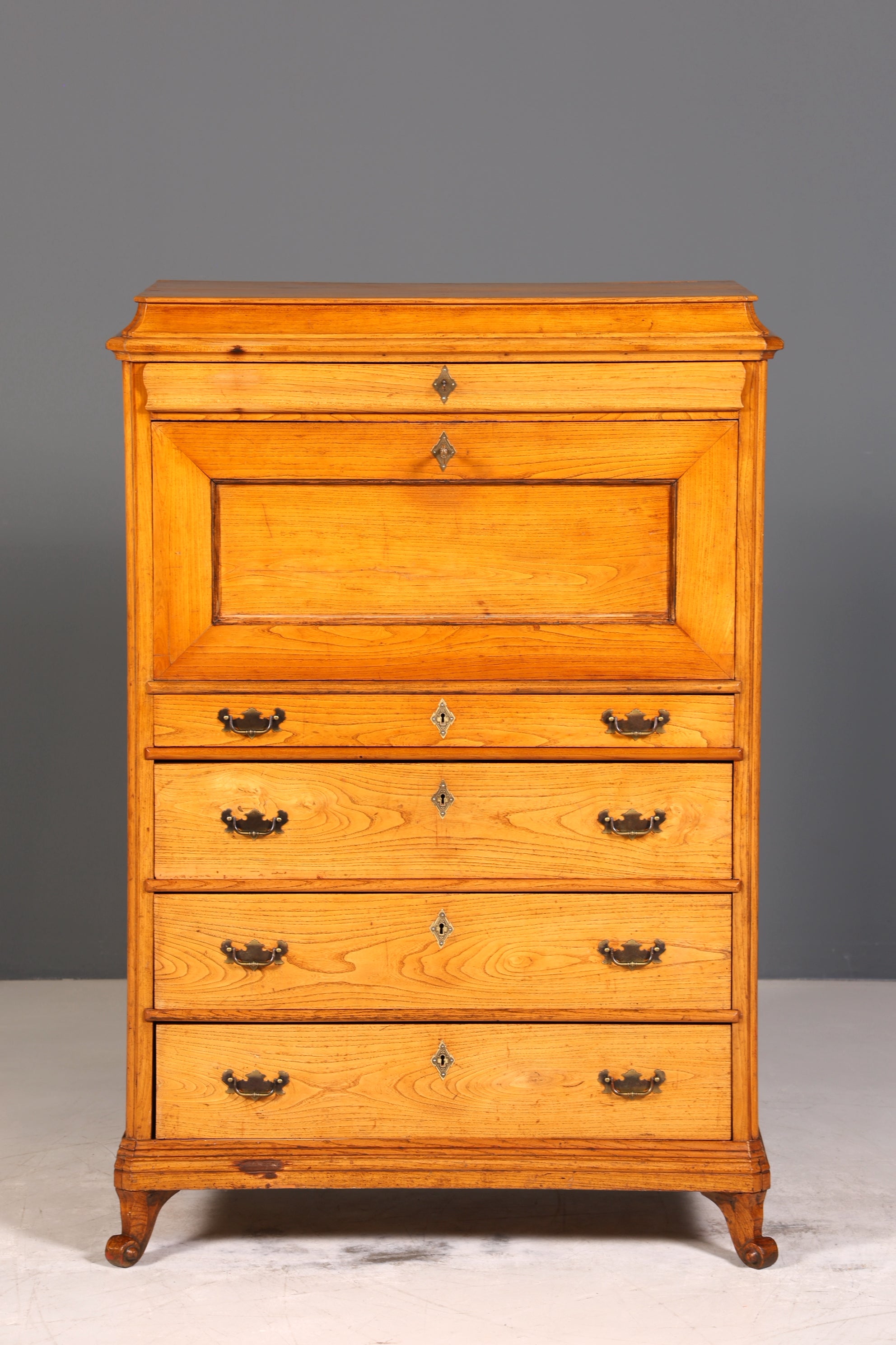 Wunderschöner Original Biedermeier Sekretär um 1860 Kommode Antik Bürokommode