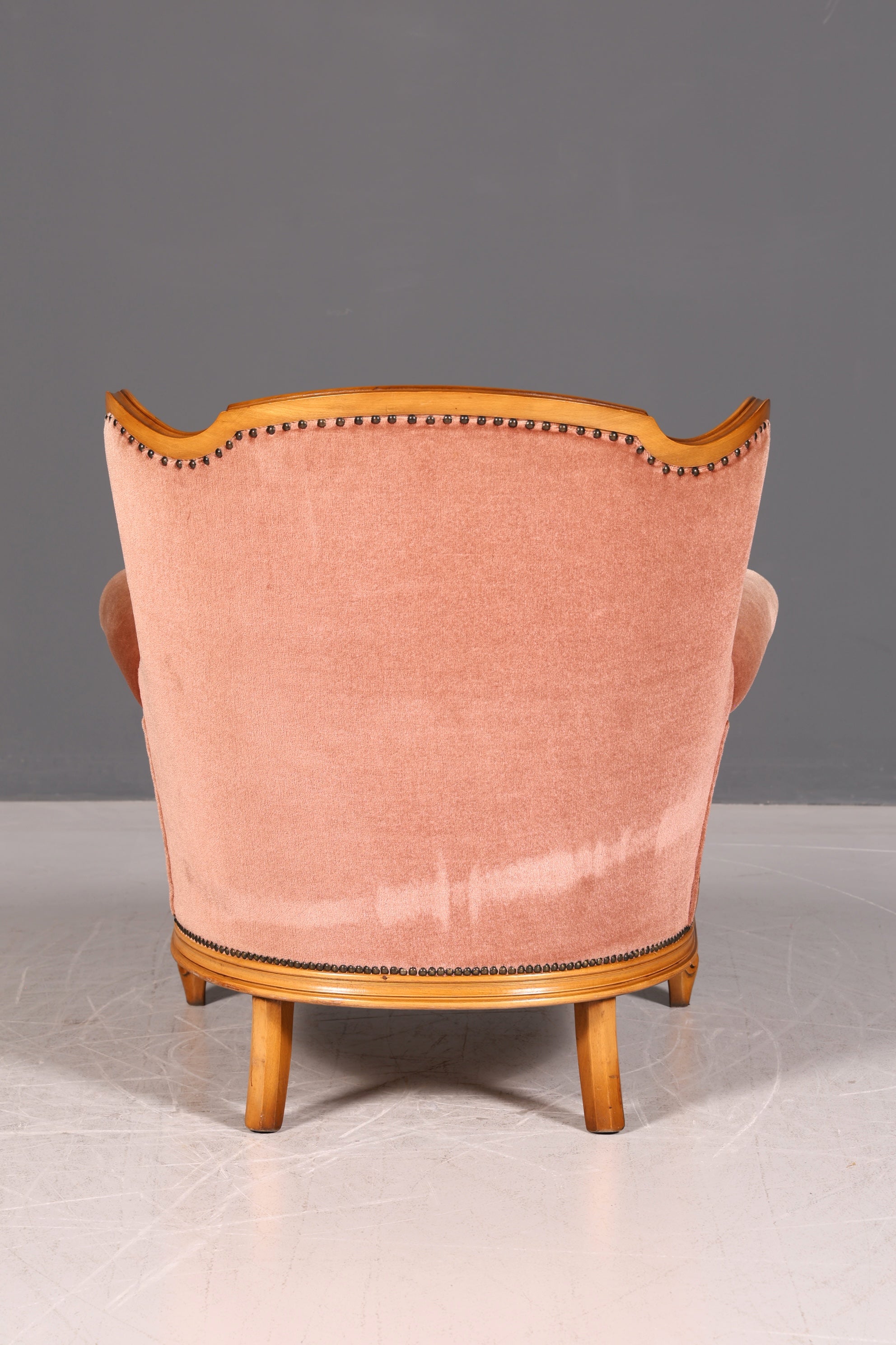 Edler Chippendale Armlehnsessel Barock Stil Samt Stoff Sessel Armchair Rococo Antik 3 von 4
