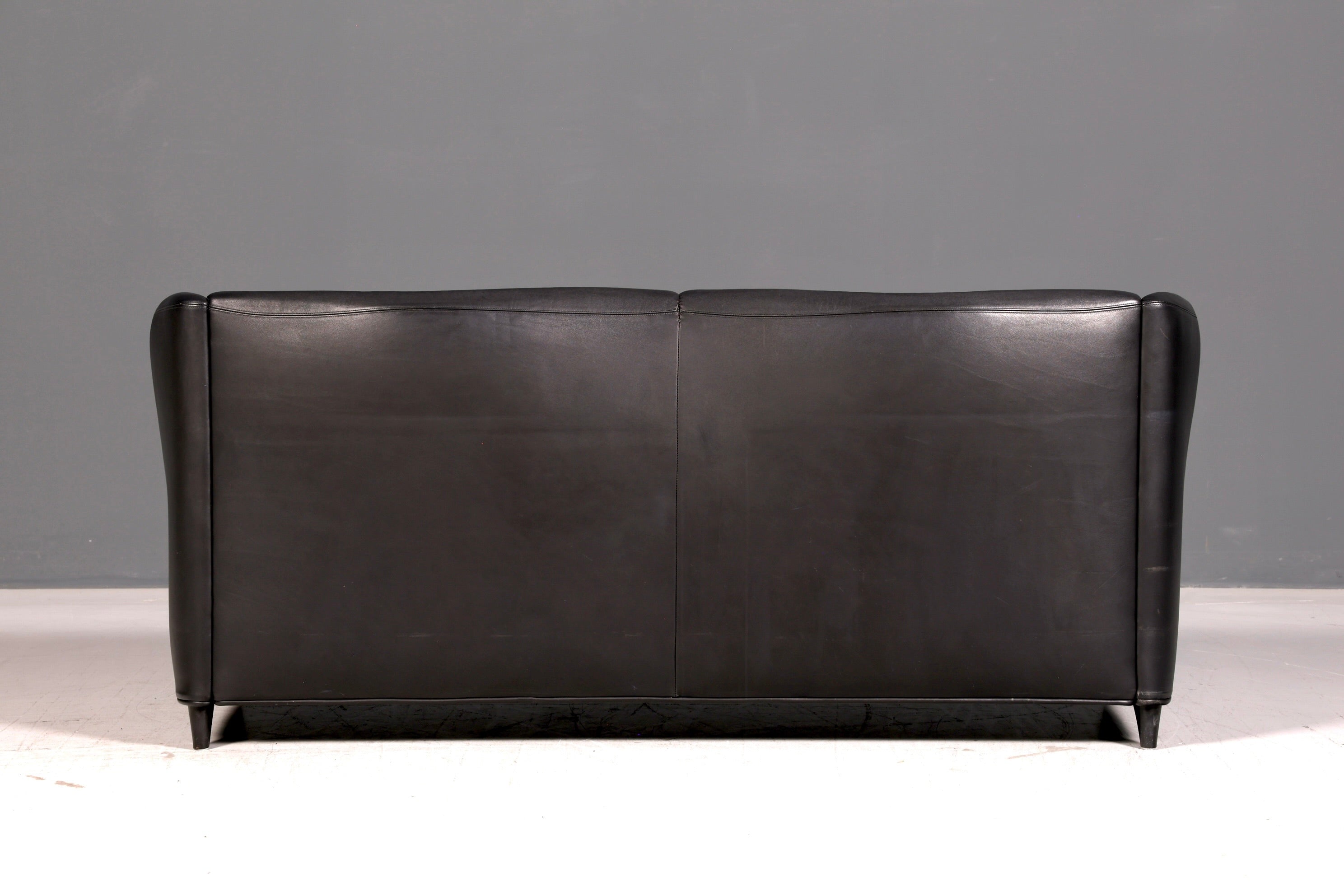 Wunderschönes Original De Sede DS-32 c Sofa Schwarz Echt Leder 2-Sitzer 90er Designer Ledersofa Couch Loungesofa Vintage