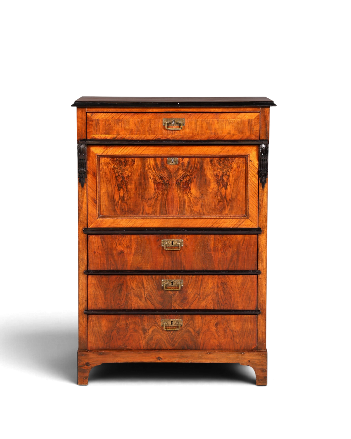 F841 Finish Wunderschöner Gründerzeit Sekretär Kommode Jugendstil Schubladenkommode Antik Vertiko