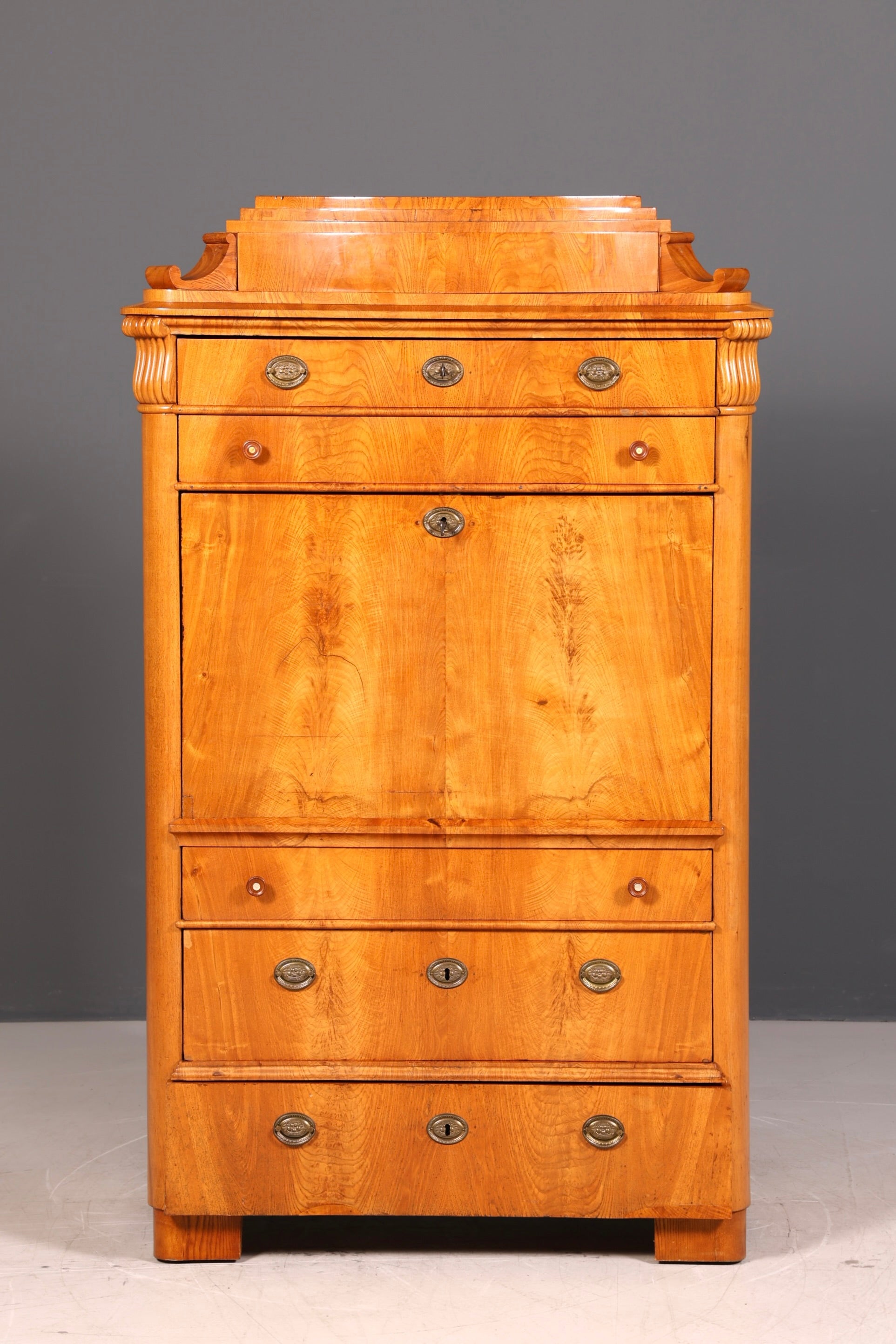 Wunderschöner Biedermeier Sekretär Schreibsekretär Vertiko Lousi Philippe Schreibtisch Massivholz