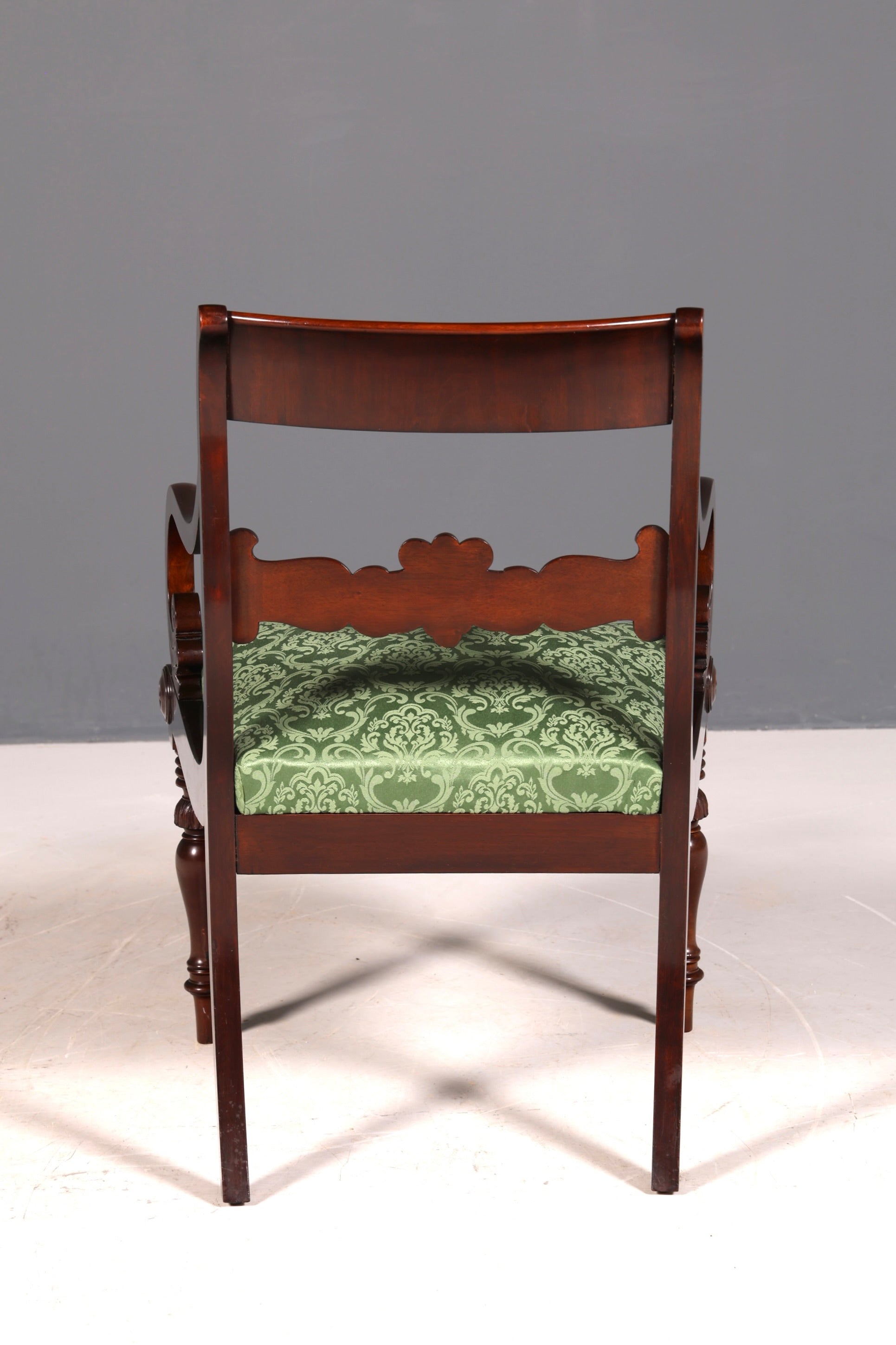 Wunderschöner Englischer Stuhl UK Küchenstuhl Antik Mahagoni Sekretär Stuhl Polsterstuhl 2 von 2