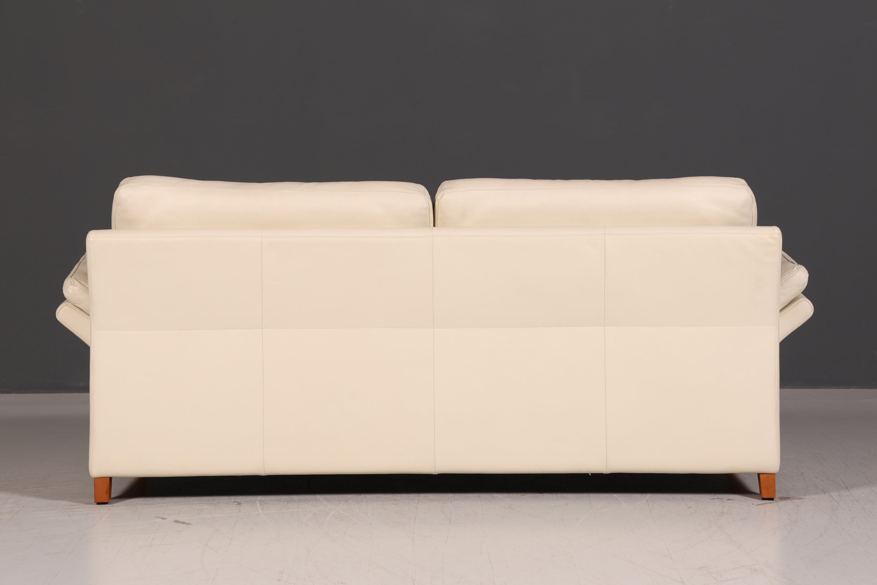 Wunderschönes Original Rolf Benz Sofa Modell 3300 Creme Echtleder 2-Sitzer Couch Designer Ledersofa