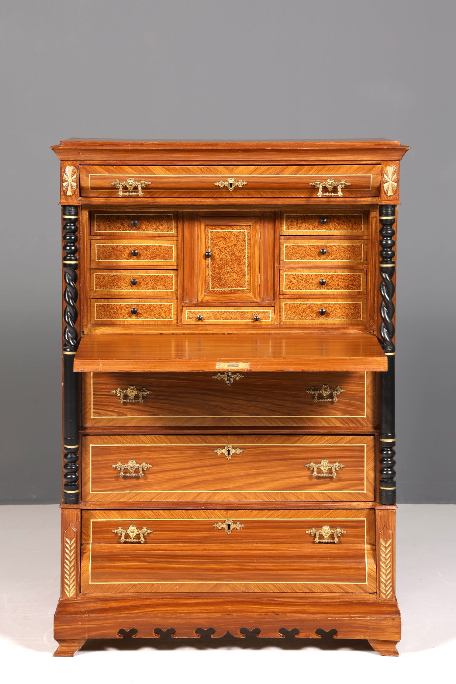 Traumhafter Gründerzeit Sekretär Vertiko Highboard Louis Philippe Kommode um 1880