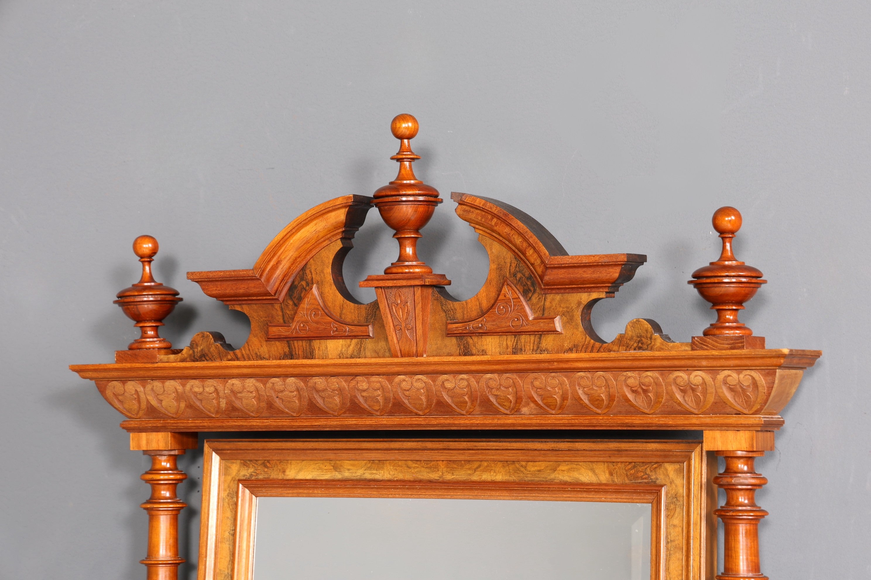 Wunderschöne Louis Philippe Kommode mit Spiegelaufsatz Gründerzeit Frisierkommode Holz Schrank Antik Flurschrank um 1880