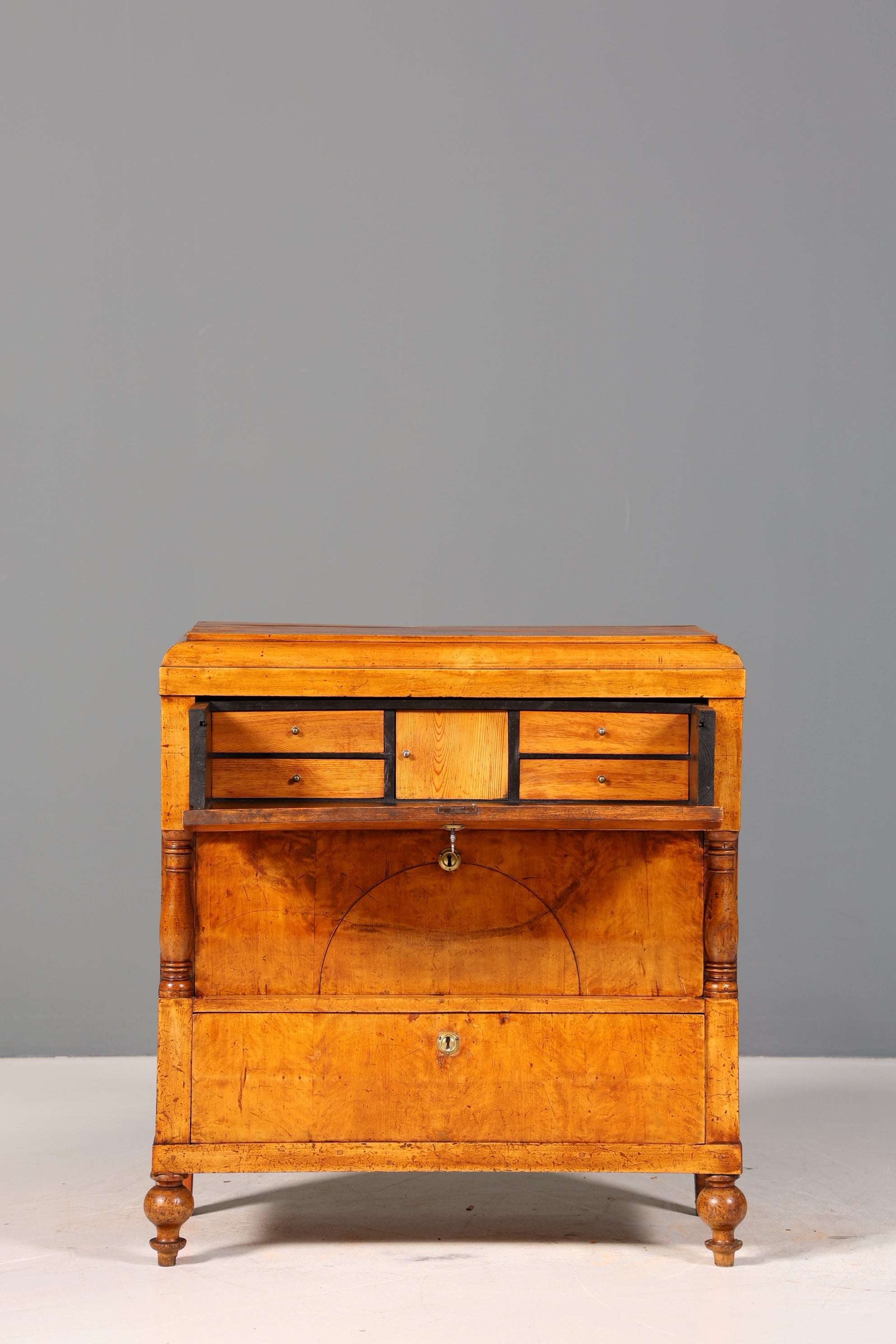 Wunderschöner Biedermeier Sekretär Antik Kommode Office Schreibkommode