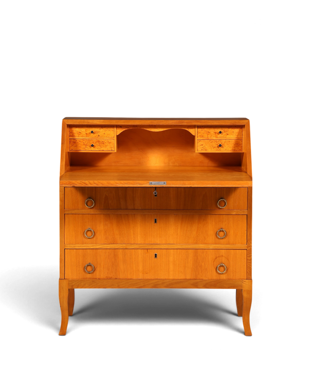 G677 Finish cm Schlichter Mid Century Sekretär Vintage Schreibmöbel echt Holz Kommode Office Secretary (Kopie)