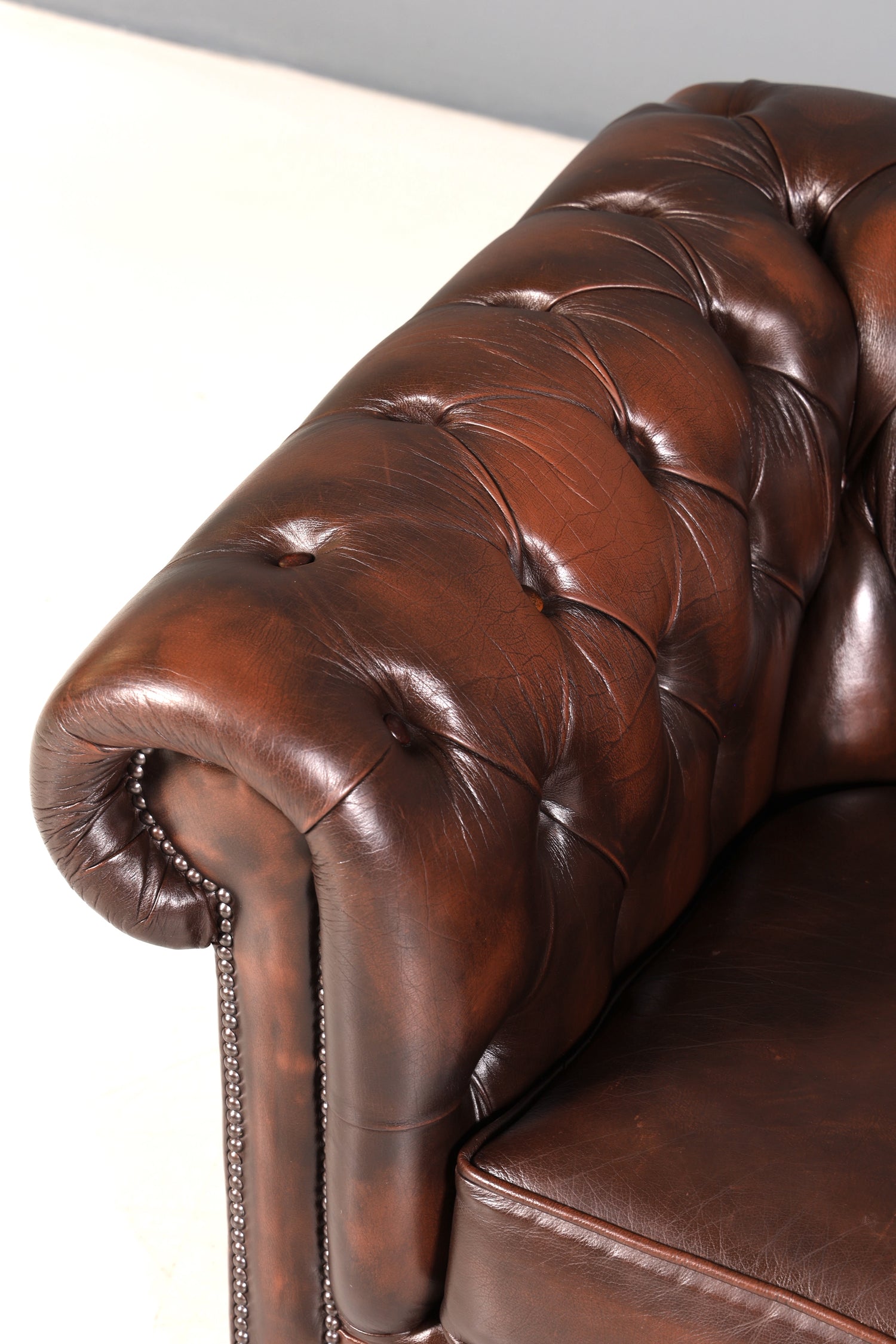 Wunderschönes Original Chesterfield Sofa 3- Sitzer echt Leder Couch Englisch 1 von 2