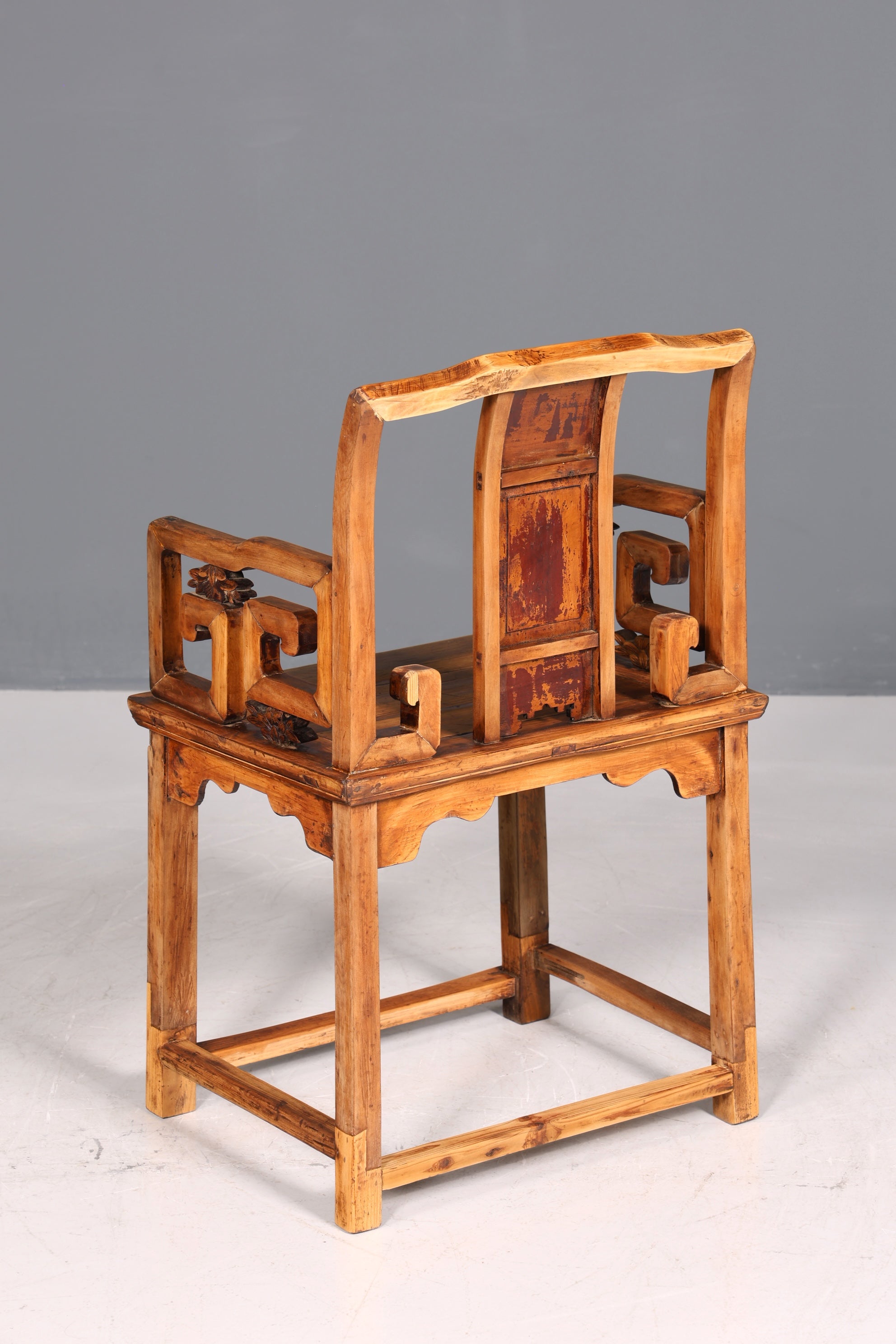 Wunderschöner Chinesischer Armlehnstuhl Stuhl China Ming Stil Qing Dynastie Holzstuhl Antik Asiatischer Sekretär Stuhl