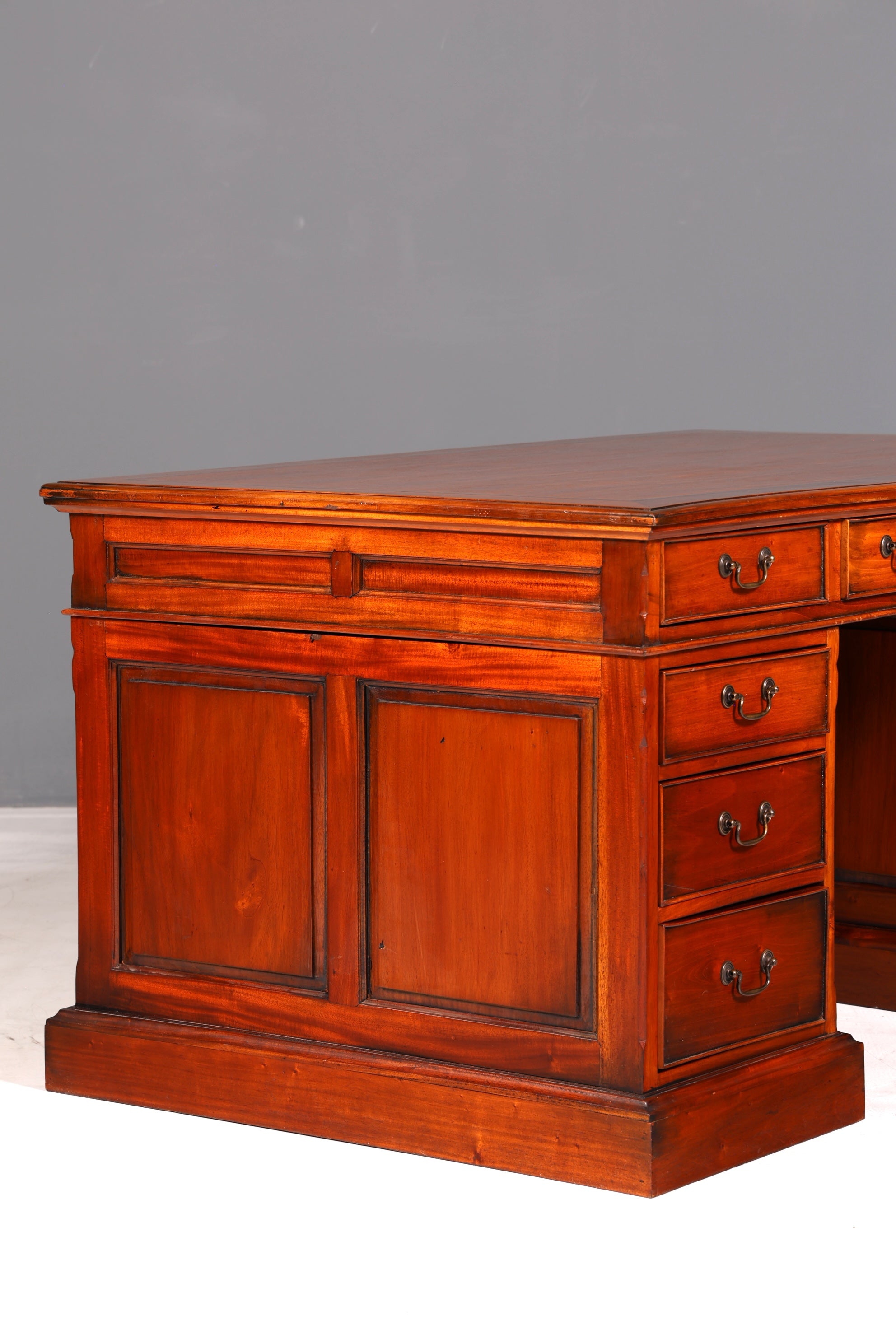 Beautiful English Mahogany Desk Antique Office Desk Partner Desk
