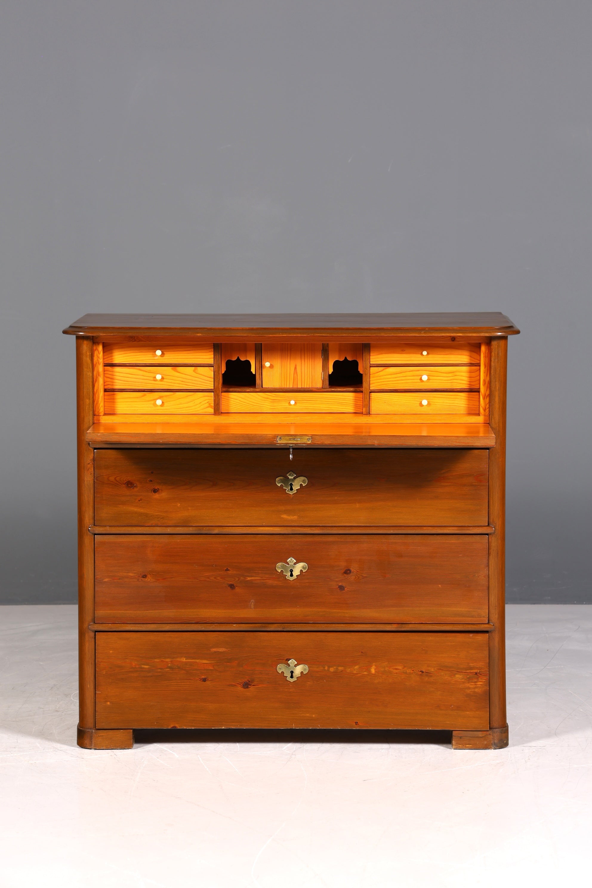 F970 Finish cm Stilvolle Louis Philippe Kommode Nussbaum Gründerzeit Schubladenkommode um 1890