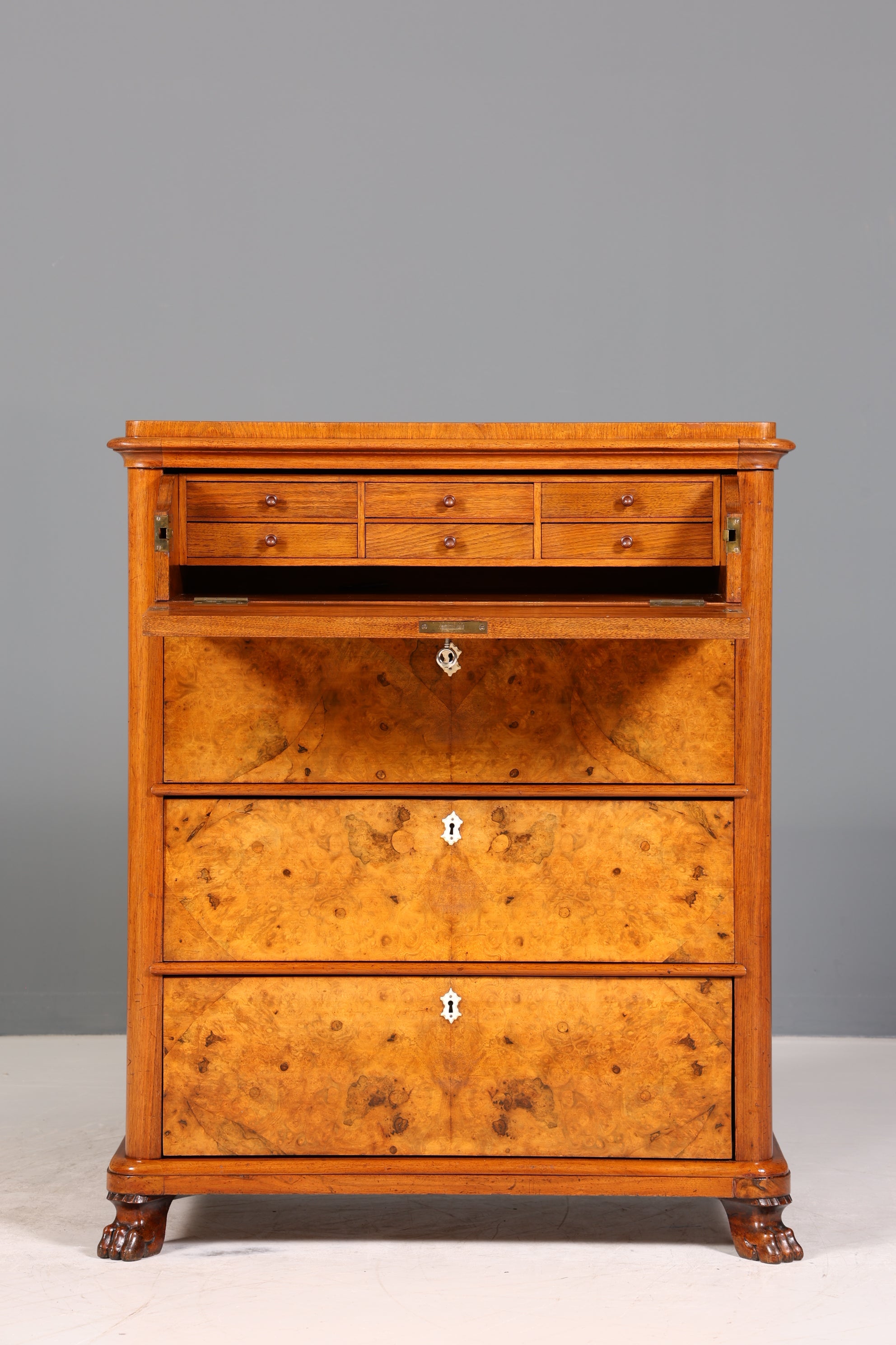 Stilvoller Louis Philippe Kommode Sekretär Vertiko Gründerzeit um 1880 Schreibtisch