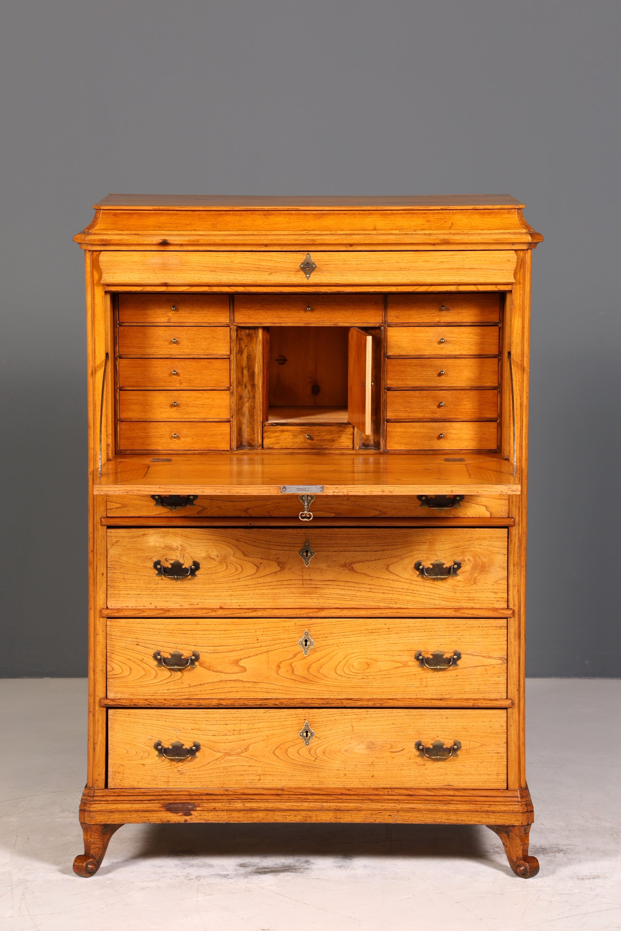 Wunderschöner Original Biedermeier Sekretär um 1860 Kommode Antik Bürokommode