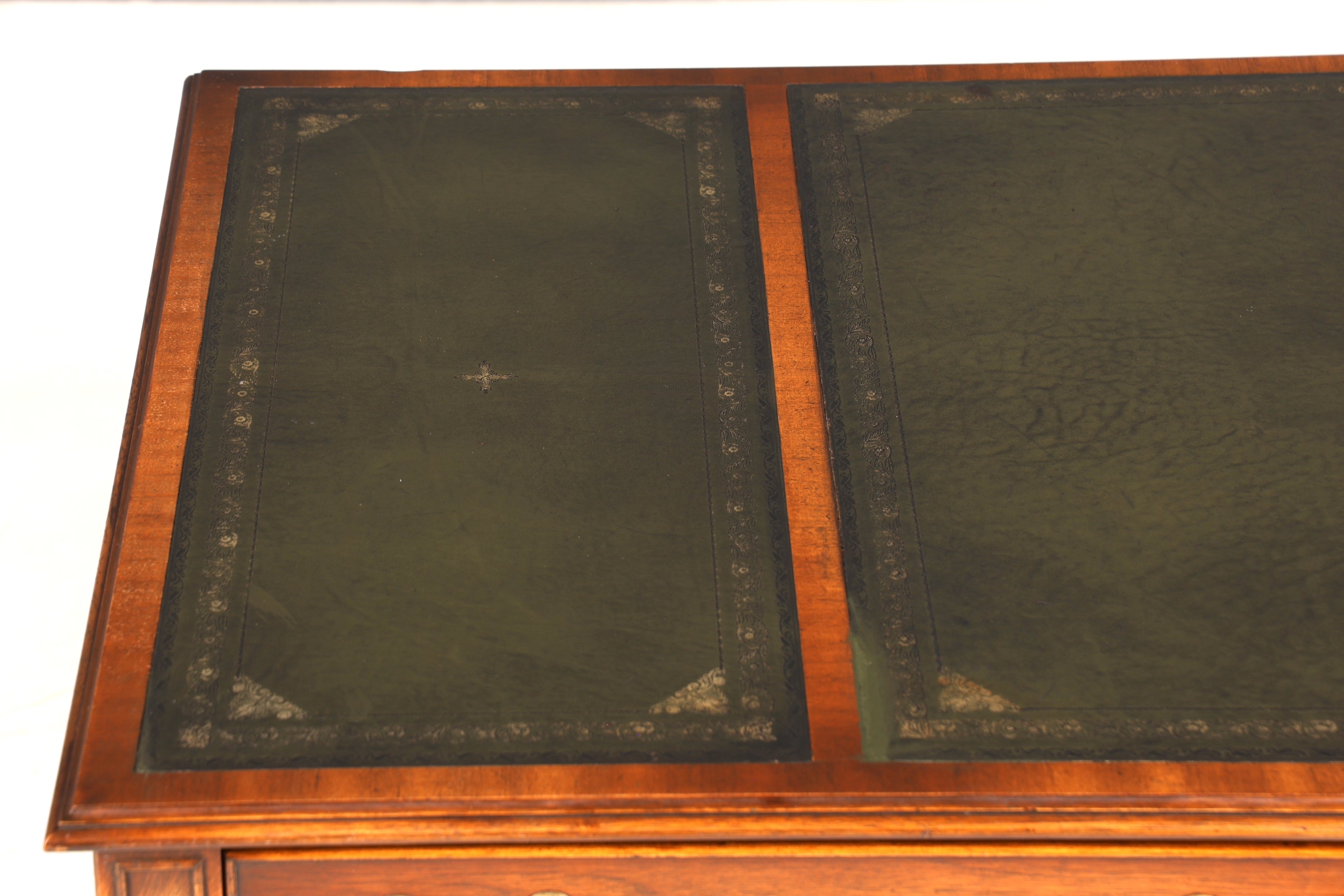 Wunderschöner Englischer Schreibtisch echt Lederauflage Regency Stil Bürotisch Antik Stil Office Desk