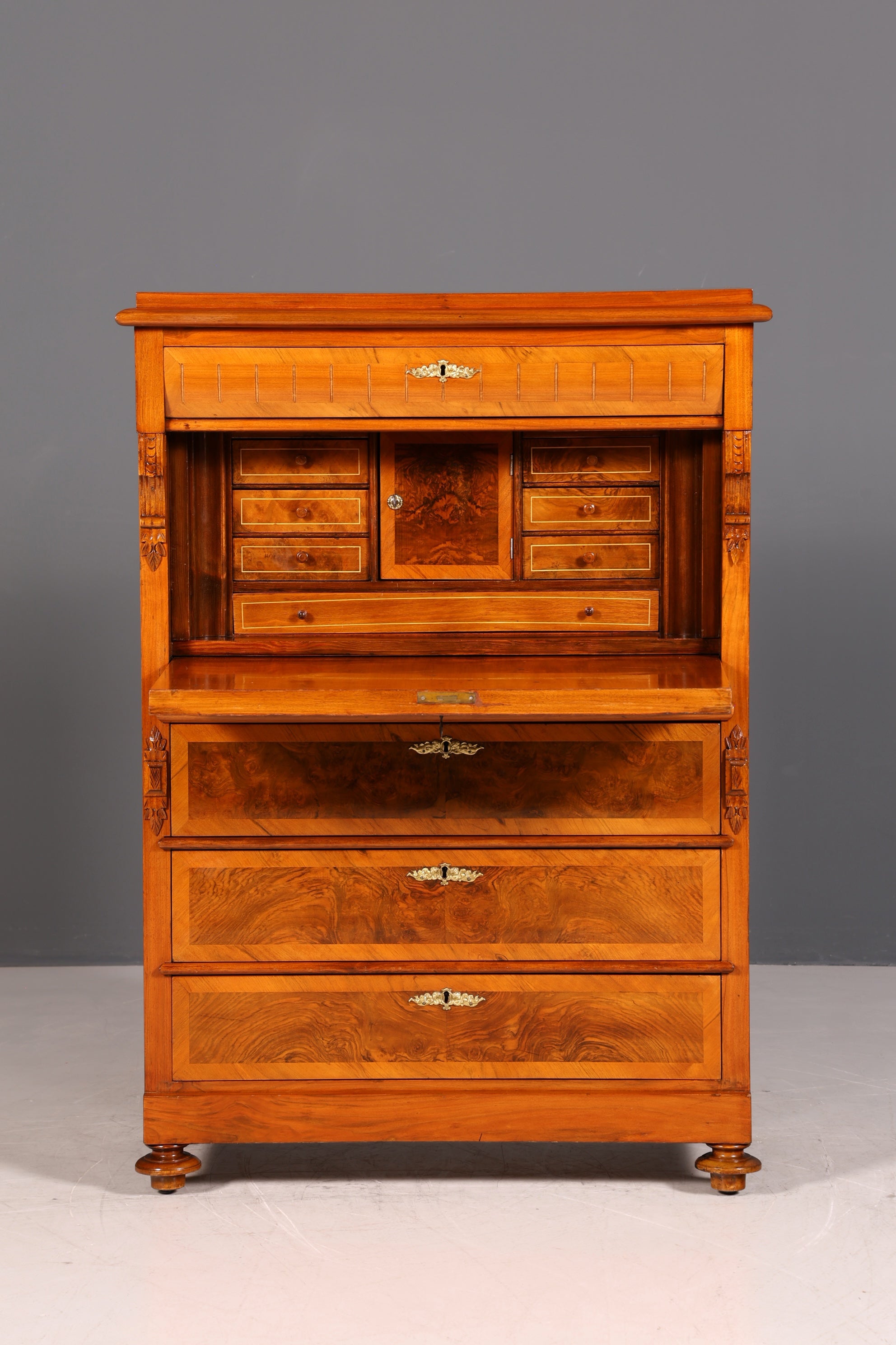 G442 Finish Wunderschöner Gründerzeit Sekretär Kommode Jugendstil Schubladenkommode Antik Vertiko (Kopie)