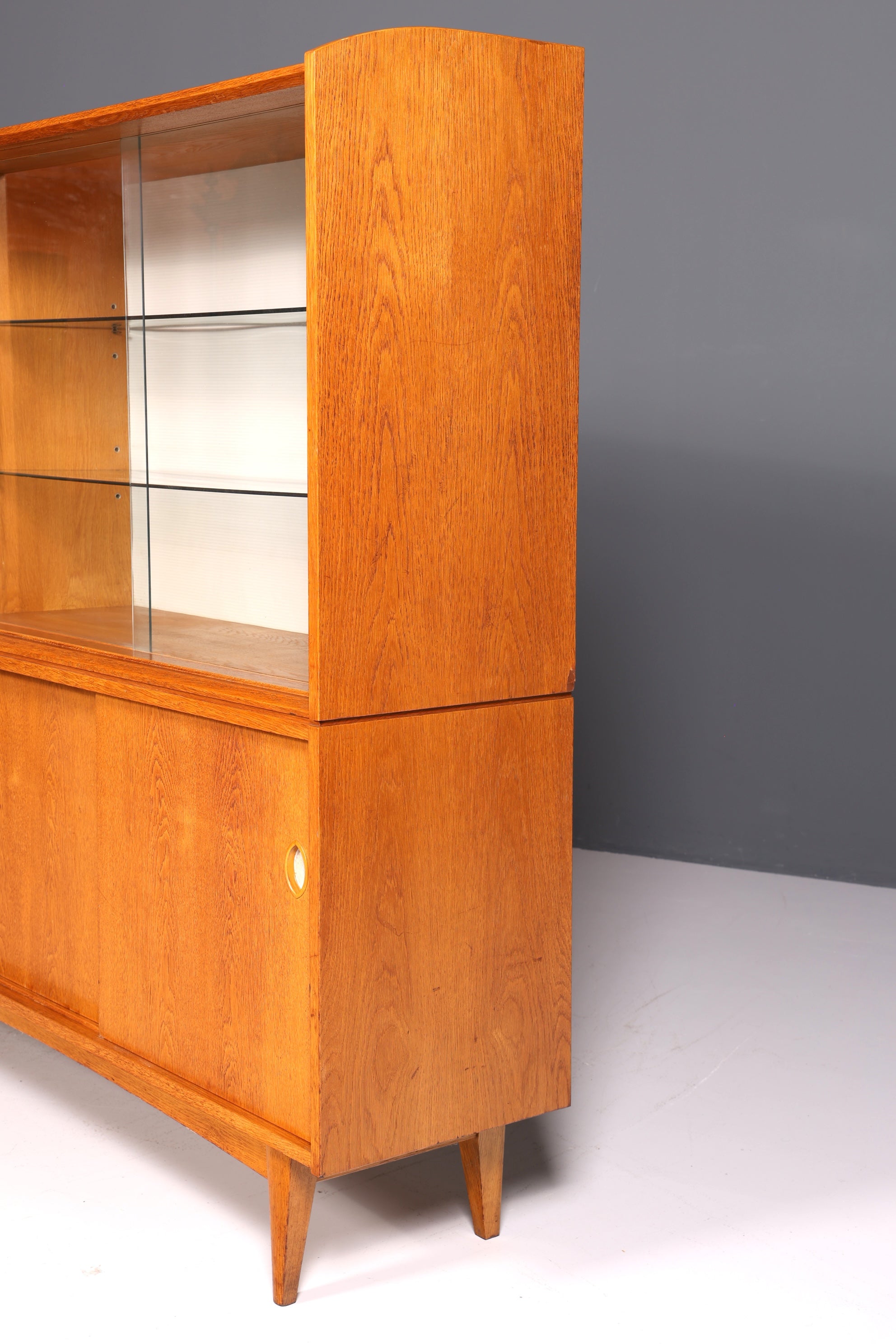 Traumhafter Mid Century Schrank Vitrine Vintage Retro Highboard Vitrinenschrank 60s Regal