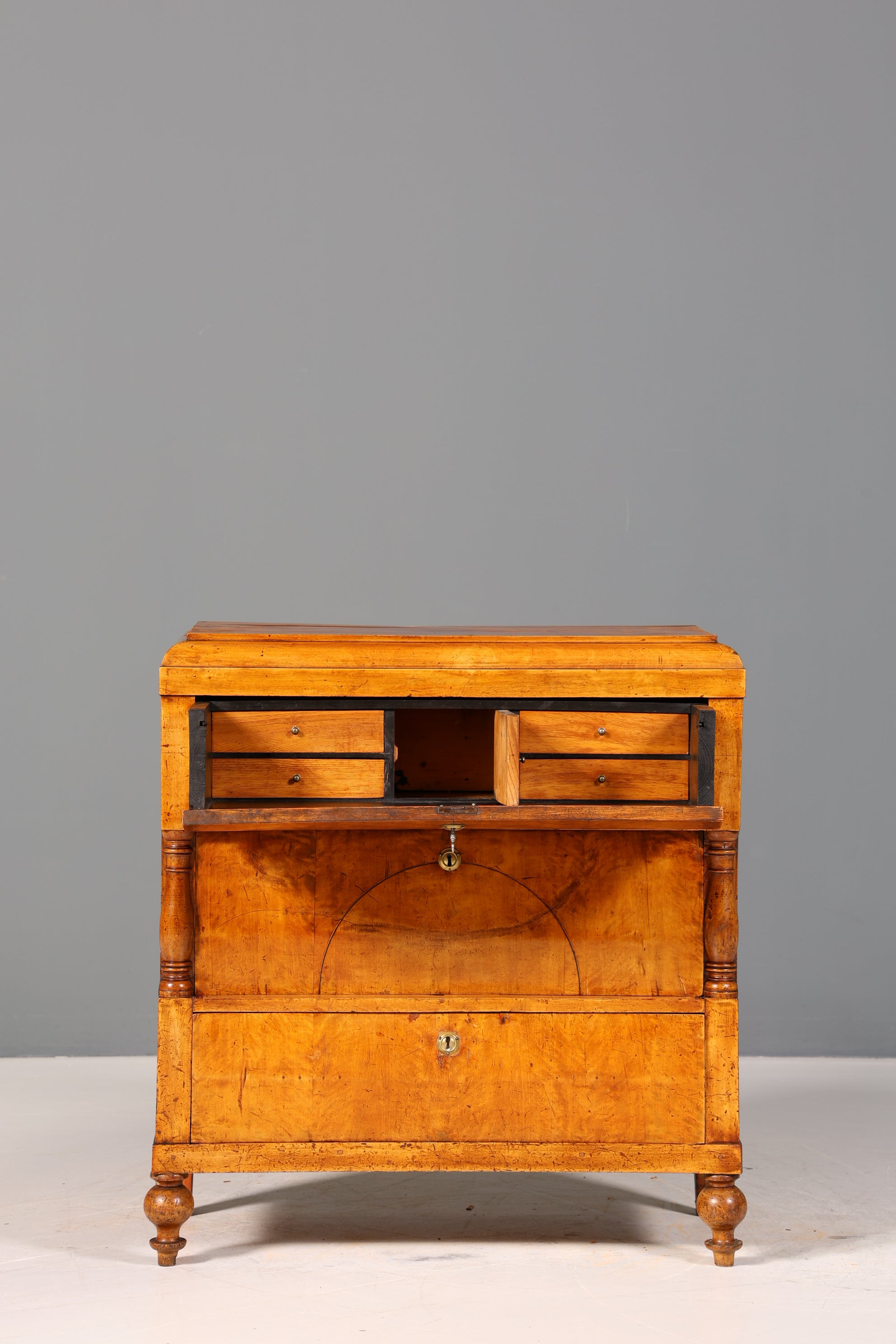 Wunderschöner Biedermeier Sekretär Antik Kommode Office Schreibkommode