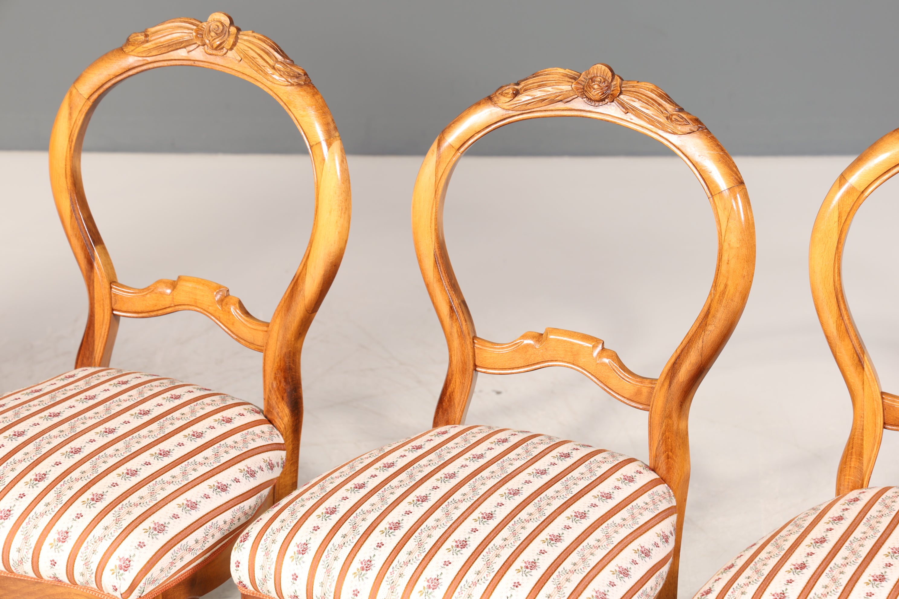6x Traumhafte Louis Philippe Stil Stühle Biedermeier Stuhl Set Antik Küchenstühle Esszimmer Stühle