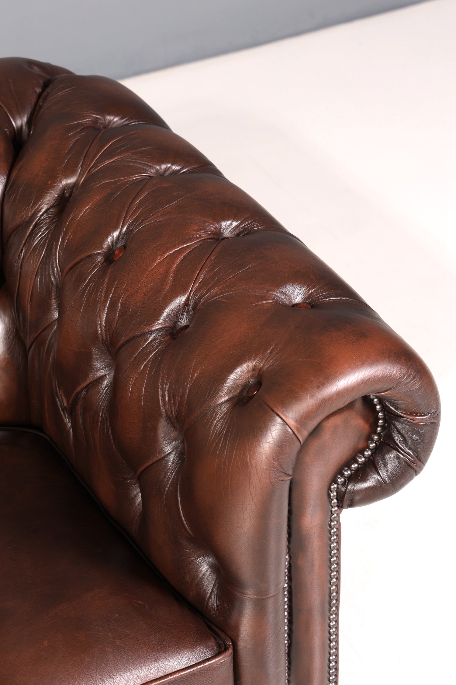 Wunderschönes Original Chesterfield Sofa 3- Sitzer echt Leder Couch Englisch 1 von 2