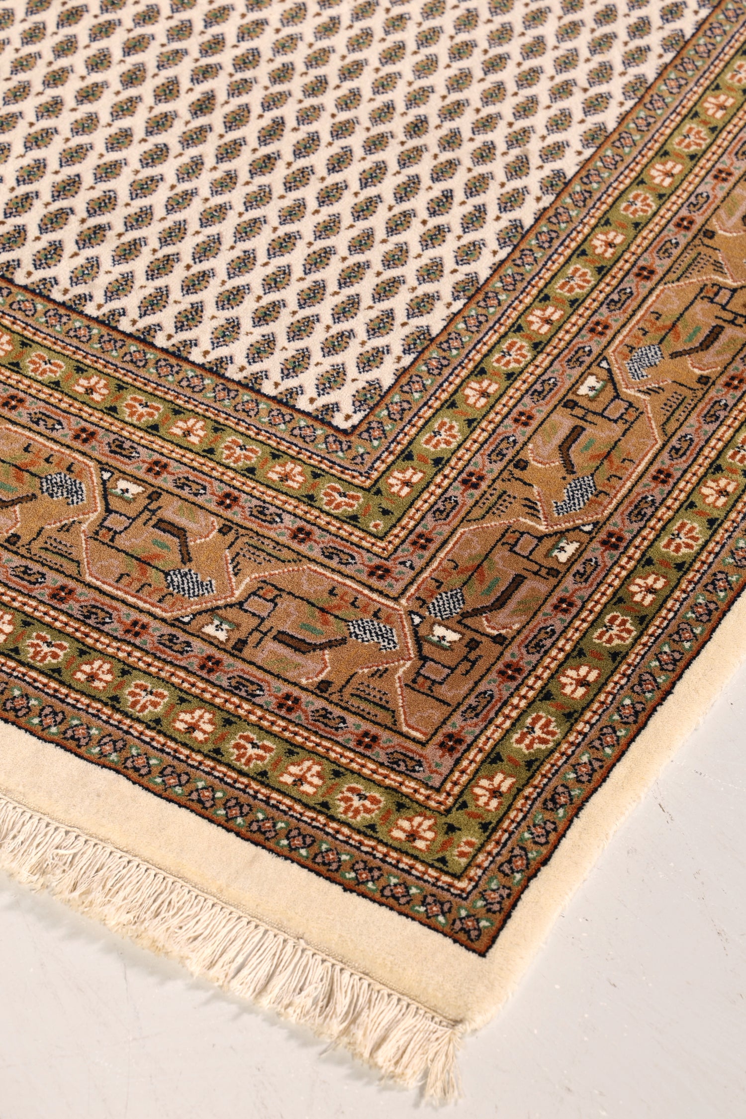 Wunderschöner Orientalischer Schurwolle Teppich Wohnzimmer Teppich Orient Teppich Kurzflorteppich aus Indien