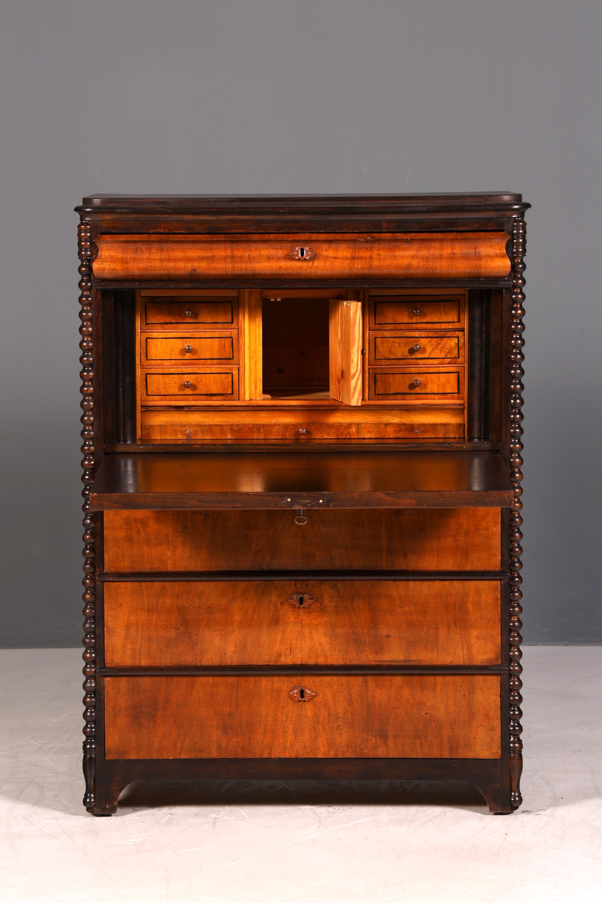 Traumhafter Louis Philippe Sekretär Vertiko Biedermeier Kommode Schubladenkommode