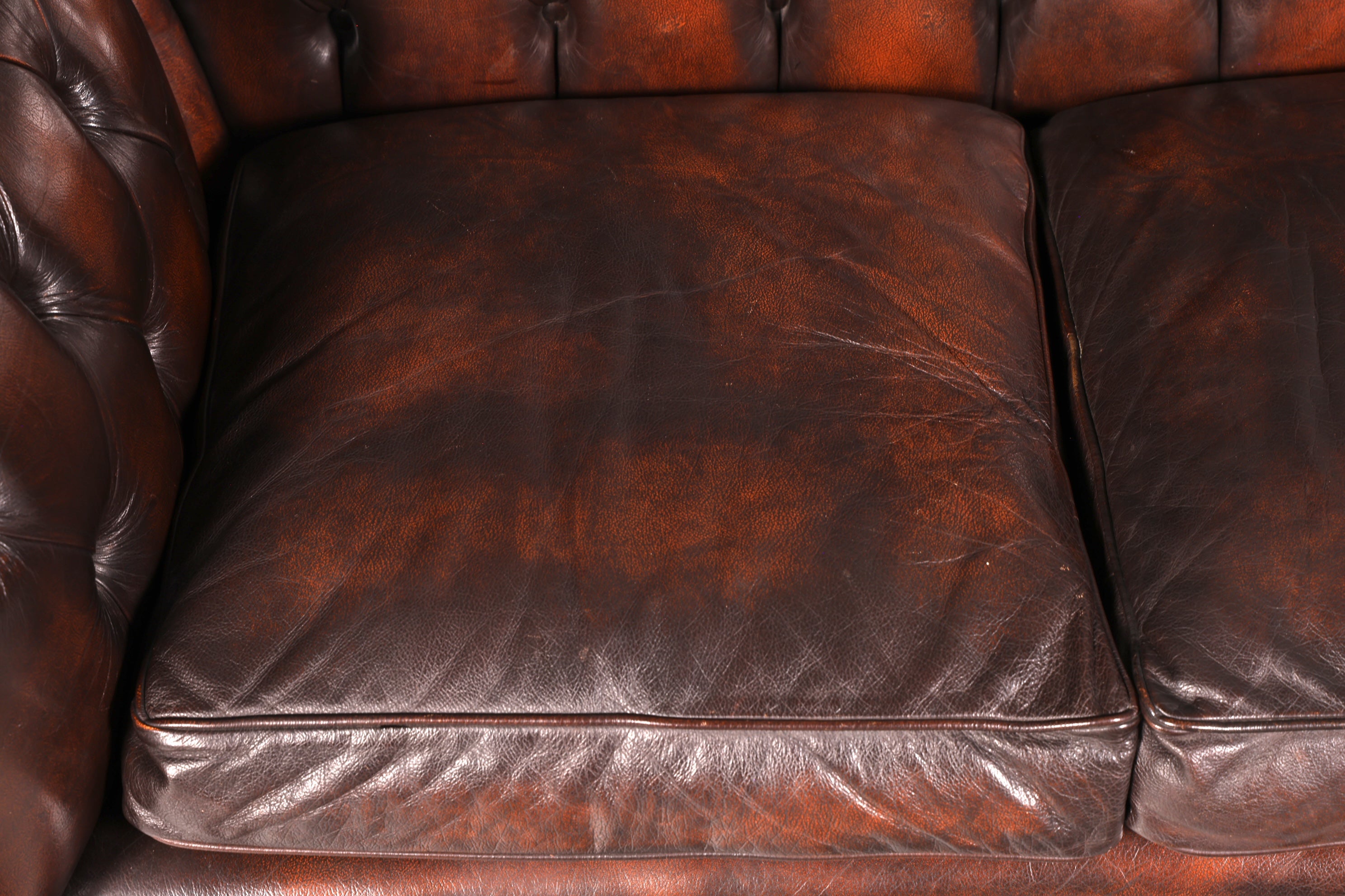 Wunderschönes Original Chesterfield Sofa 2-Sitzer Couch Echt Leder Englisch Polstersofa