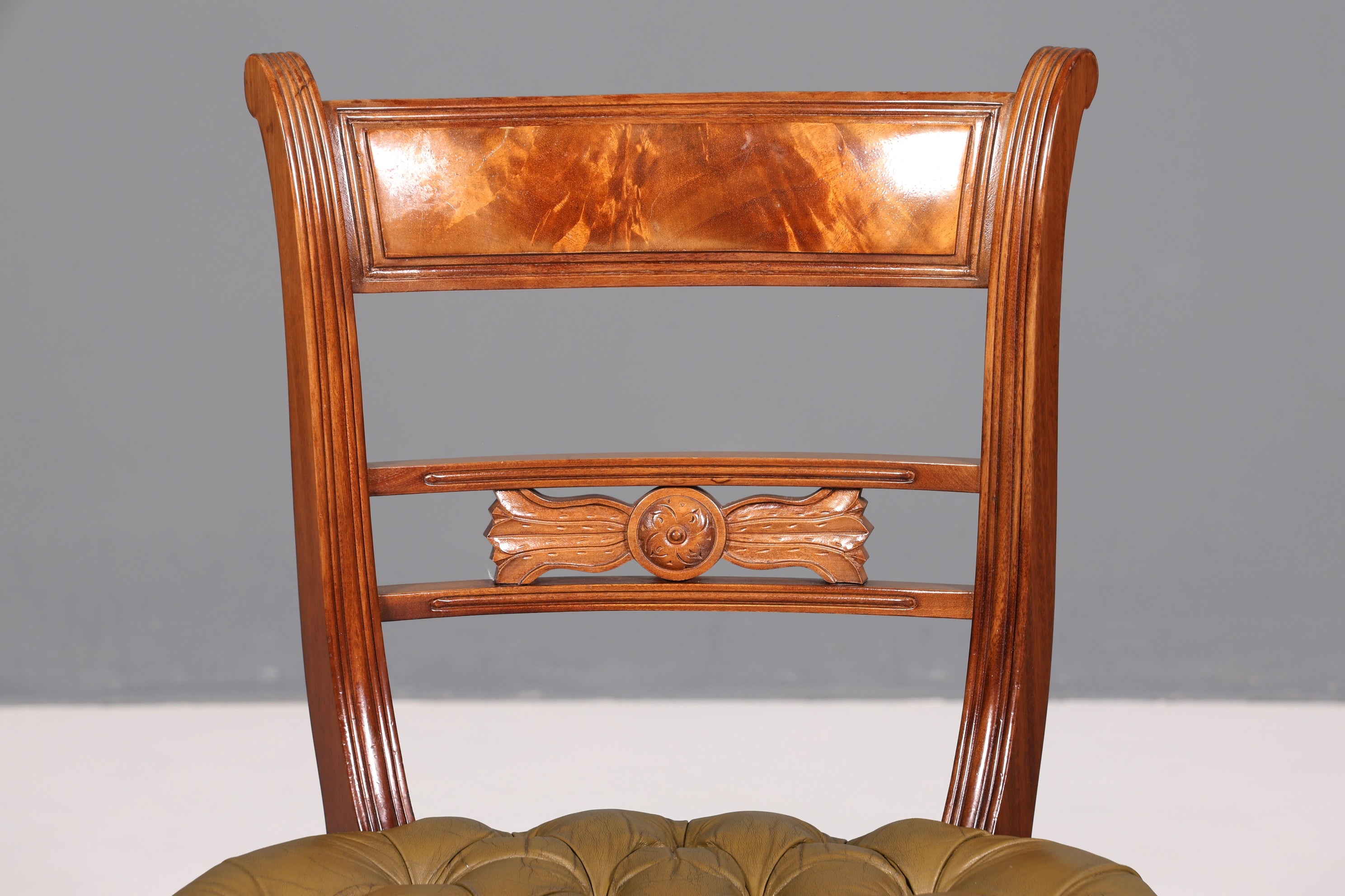 Wunderschöner Chesterfield Stuhl Anno Dom Sekretär Stuhl Englisch echt Leder Küchenstuhl 3 von 4