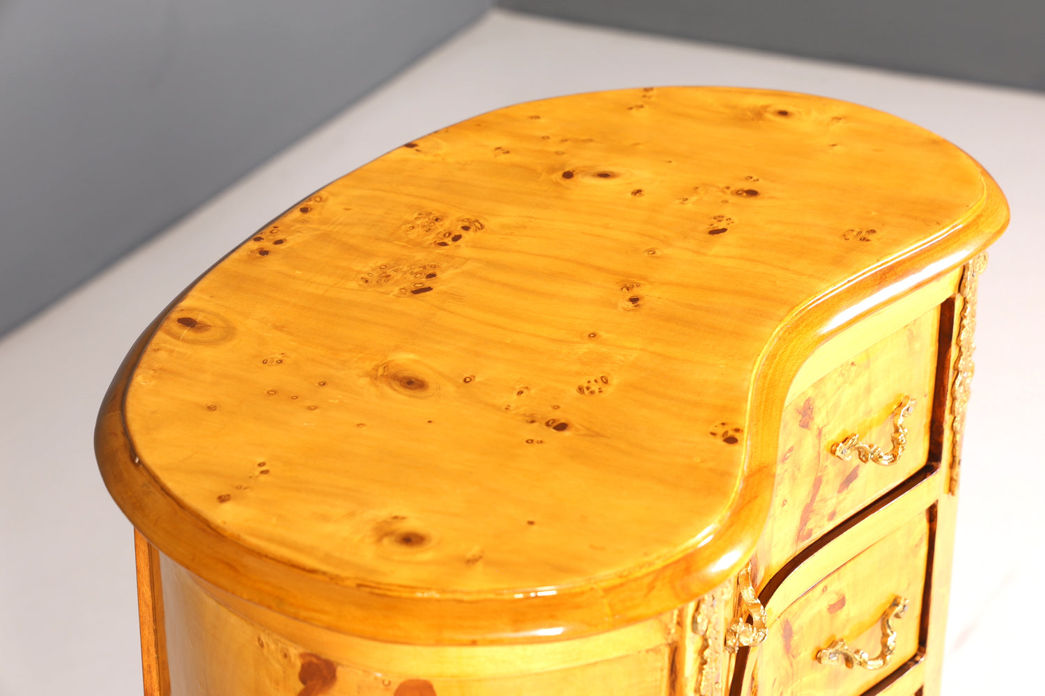 Wunderschöne Barock Louis XV Highboard Kommode Birke Vertiko Biedermeier Stil Schubladenkommode