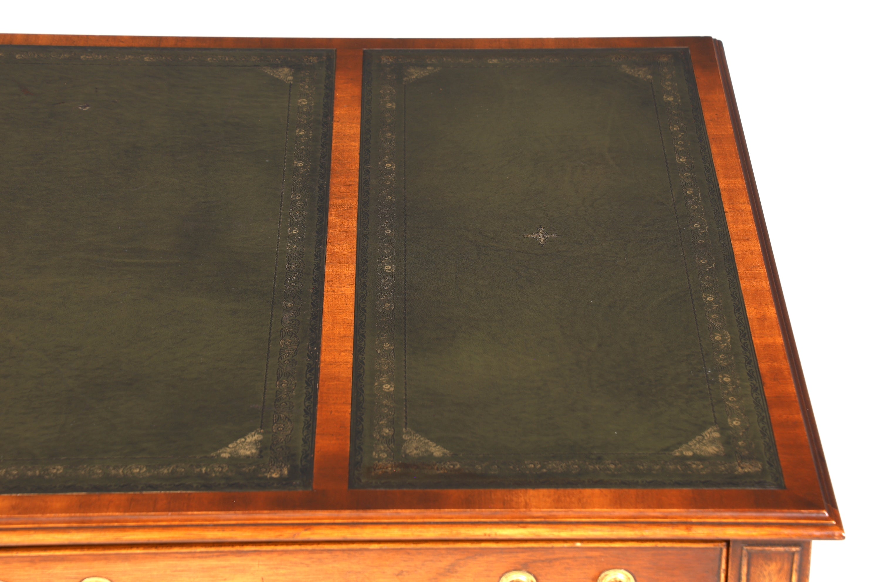 Wunderschöner Englischer Schreibtisch echt Lederauflage Regency Stil Bürotisch Antik Stil Office Desk