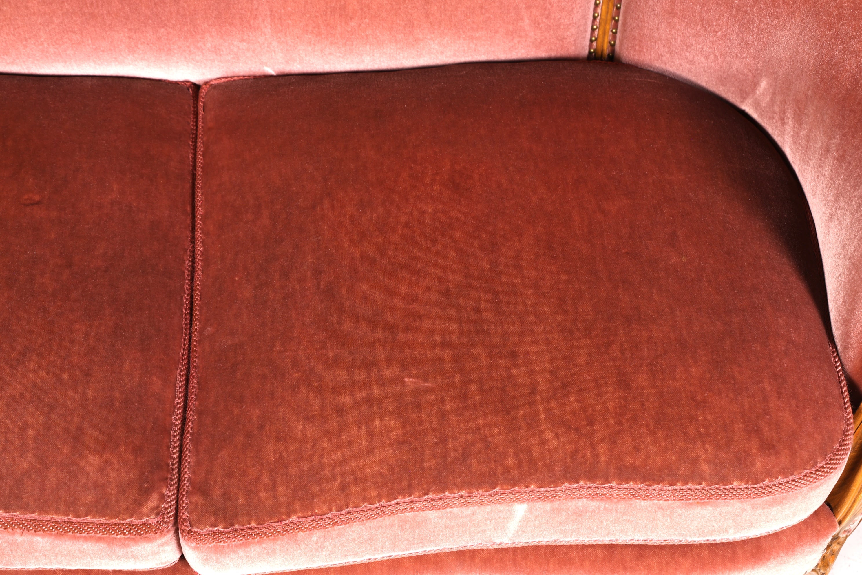 Wunderschönes Chippendale Sofa Barock Stil Couch Samt Stoff 2 Sitzer Canapé