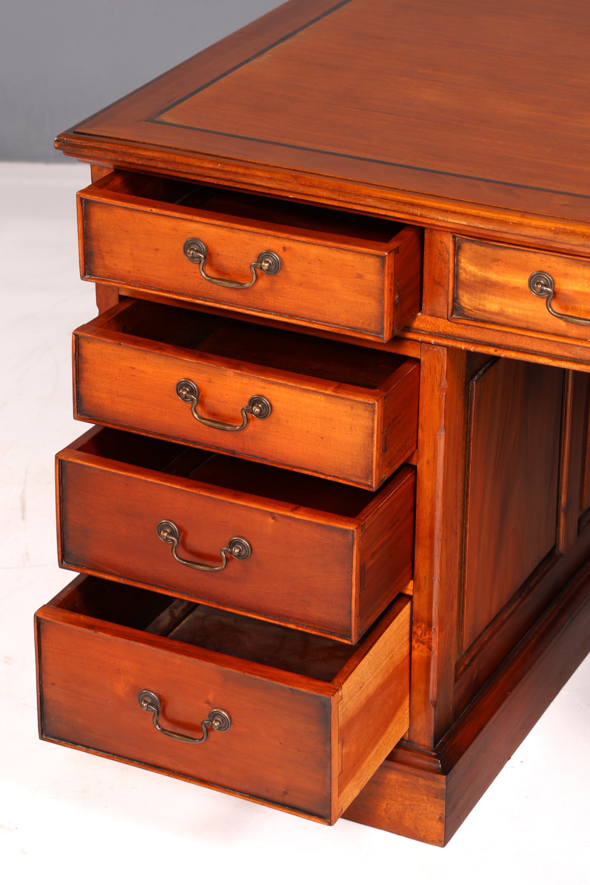 Beautiful English Mahogany Desk Antique Office Desk Partner Desk
