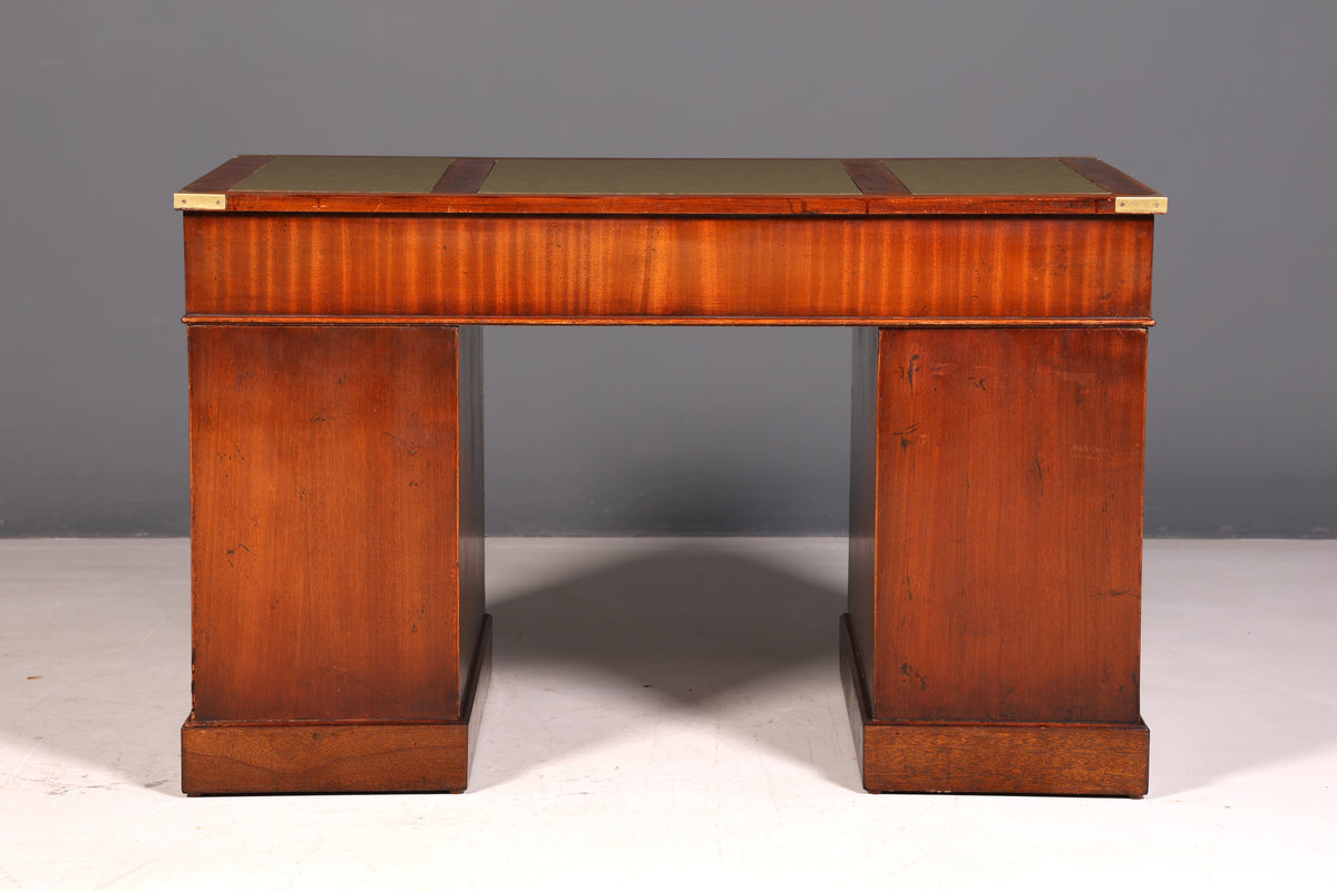 Edler Maritimer Schreibtisch Englischer Military Chest Bürotisch Office Table