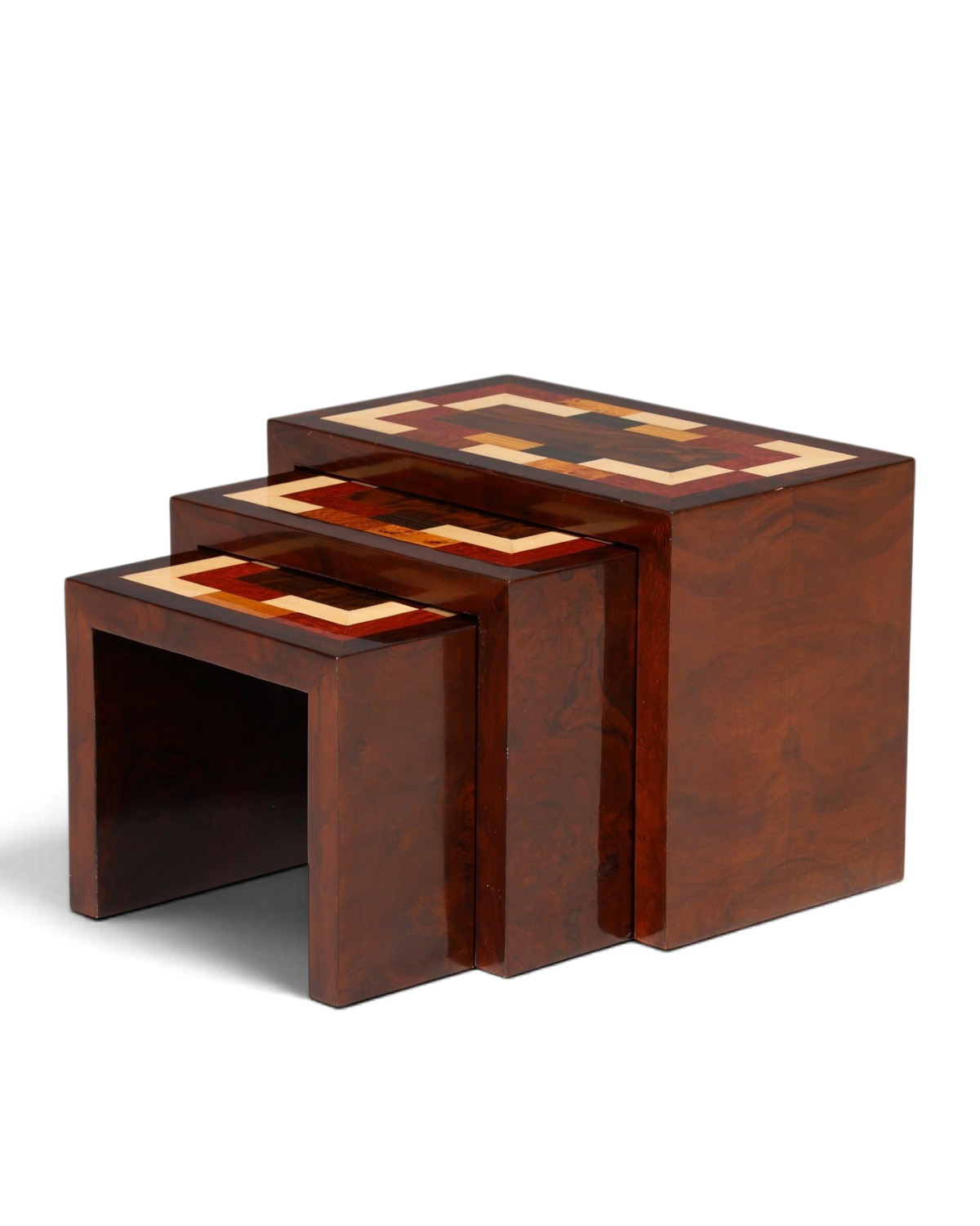 Art Deco Beistelltische 3er Satz Ablagetisch Set