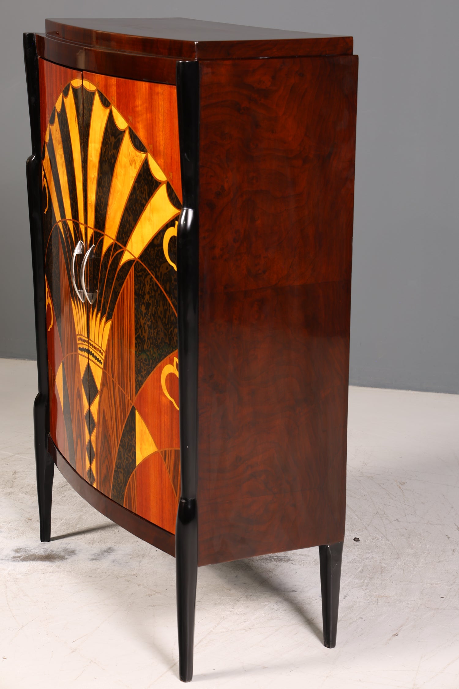 Edles Art Deco Stil Highboard Schrank Kommode Vertiko Sun Cabinet