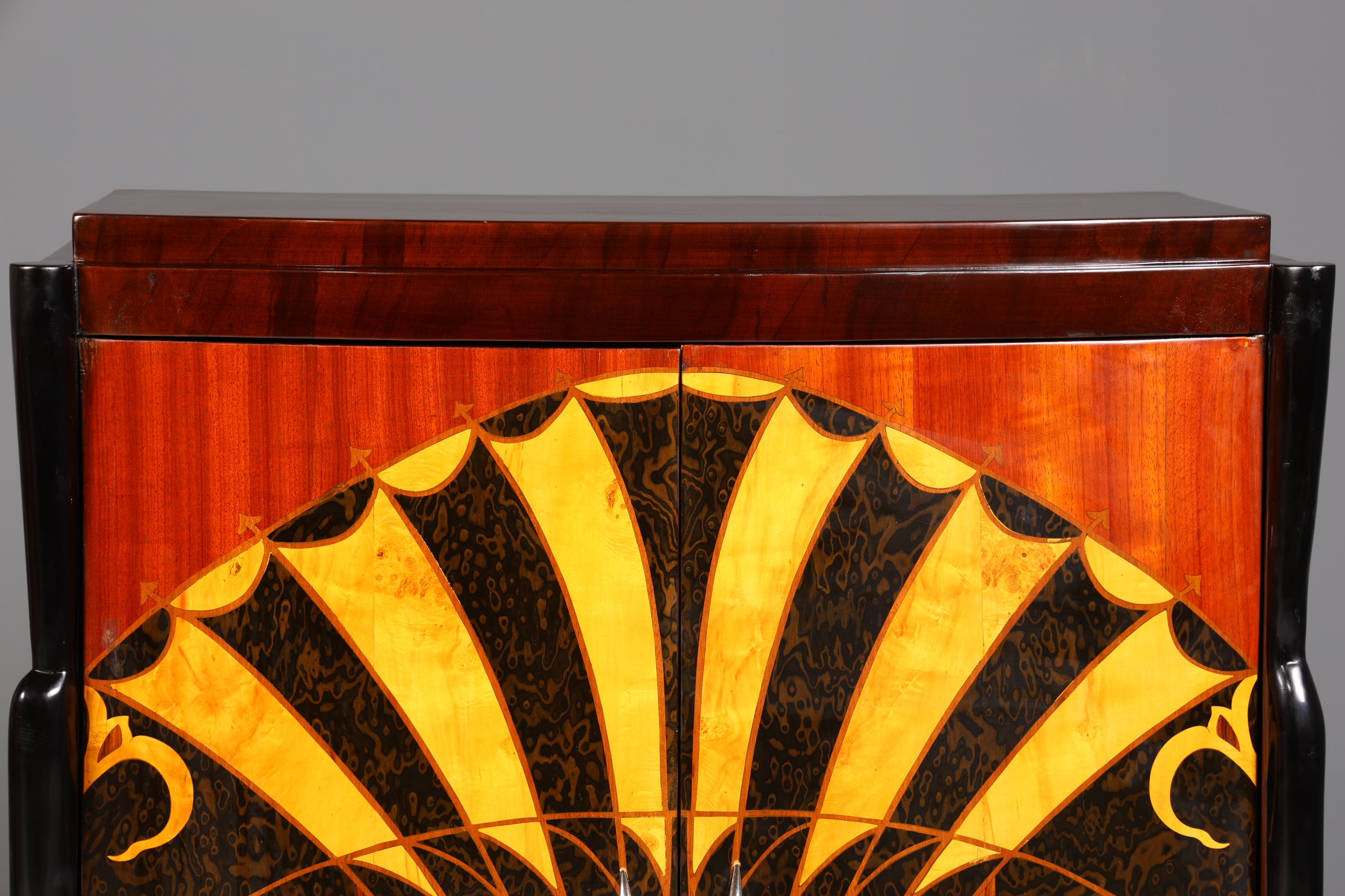 Elegant Art Deco style highboard cabinet chest of drawers Vertiko Sun Cabinet