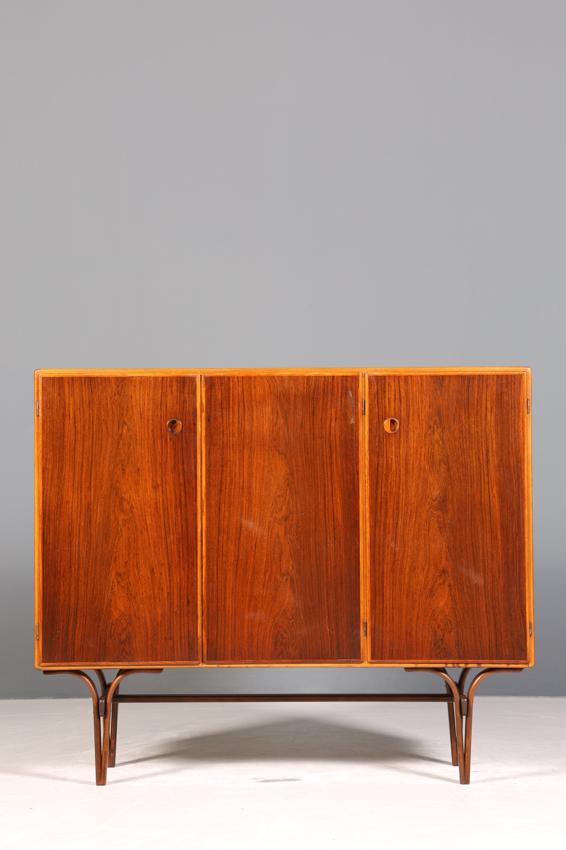Traumhaftes Mid Century Highboard Palisander Schrank Büro Kommode Aktenschrank Wäscheschrank 60er Jahre