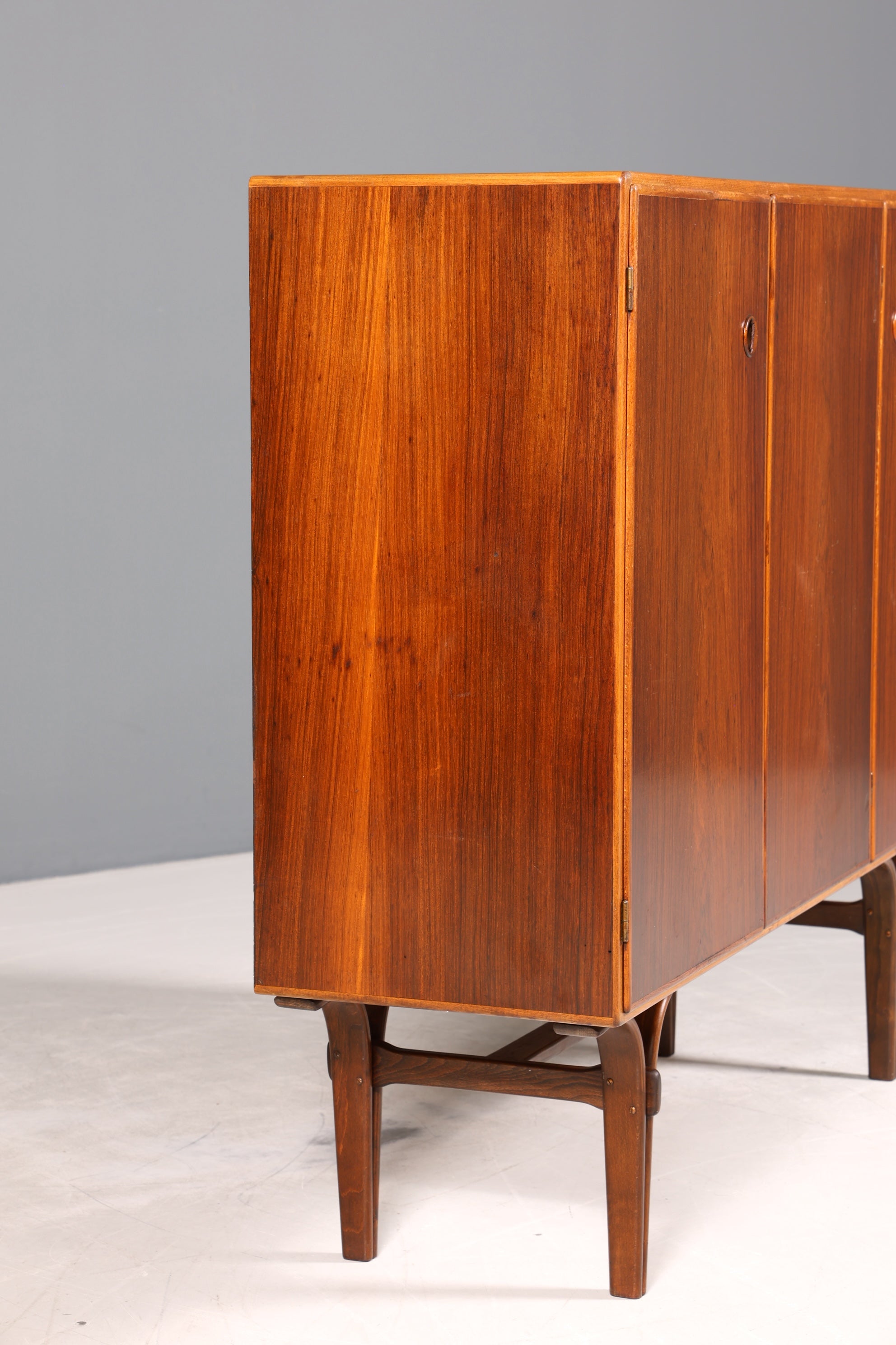 Traumhaftes Mid Century Highboard Palisander Schrank Büro Kommode Aktenschrank Wäscheschrank 60er Jahre