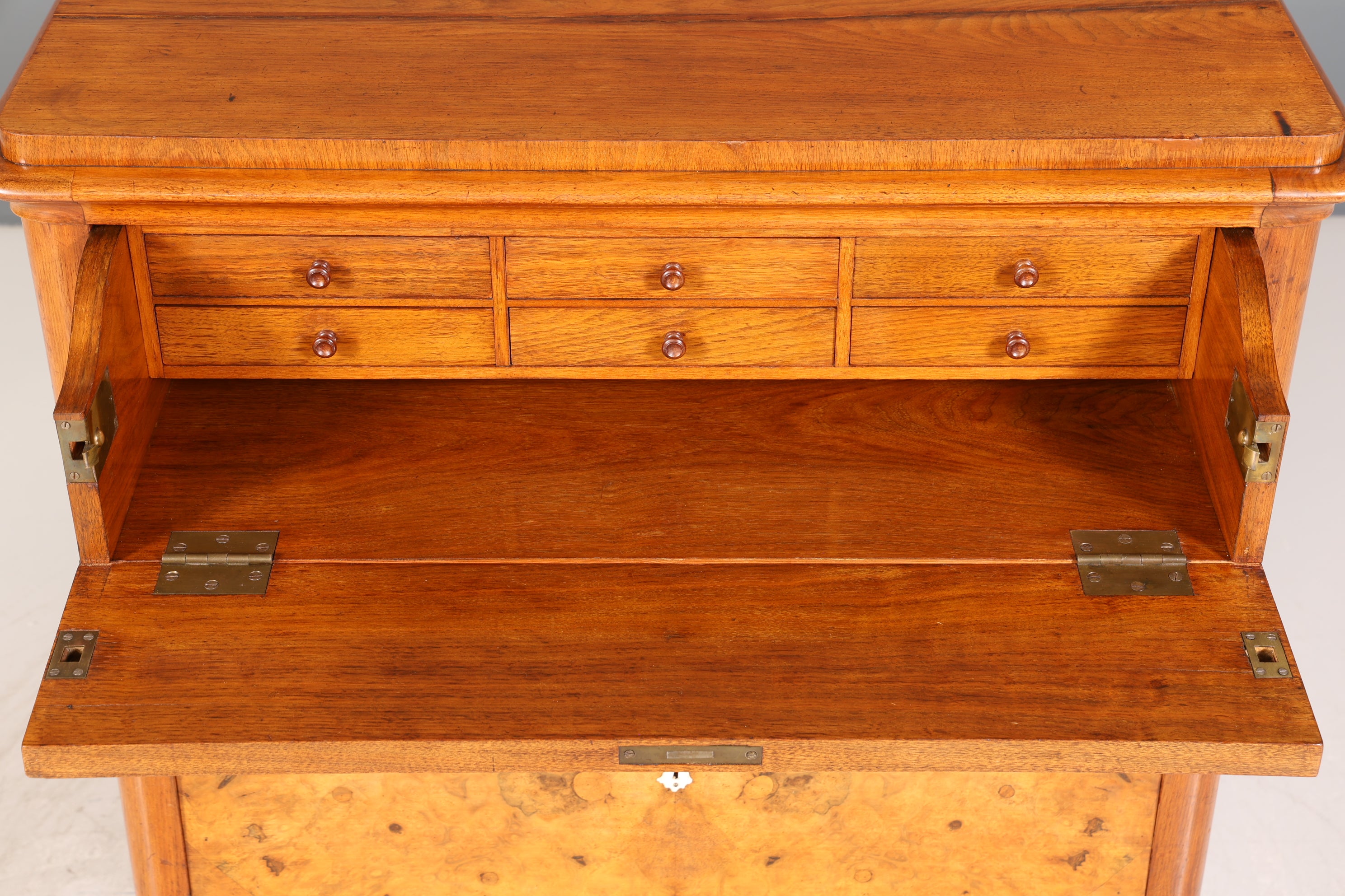 Stilvoller Louis Philippe Kommode Sekretär Vertiko Gründerzeit um 1880 Schreibtisch