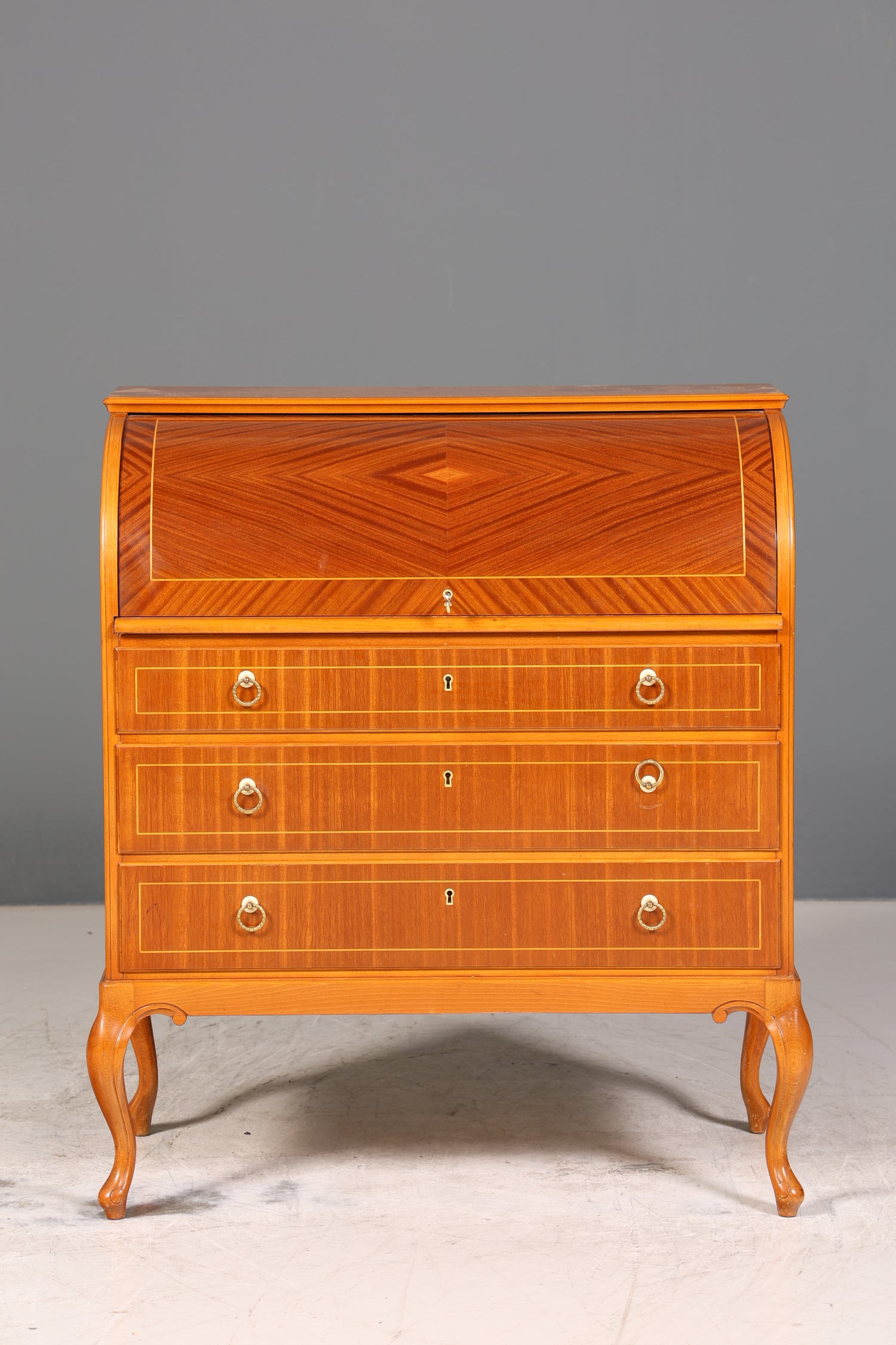 Wunderschöner Sekretär um 1940 Büro Chippendale Stil Kommode Schreibkommode Schreibtisch