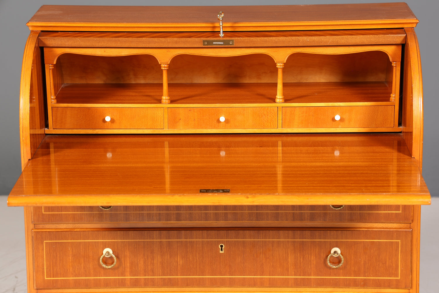 Wunderschöner Sekretär um 1940 Büro Chippendale Stil Kommode Schreibkommode Schreibtisch