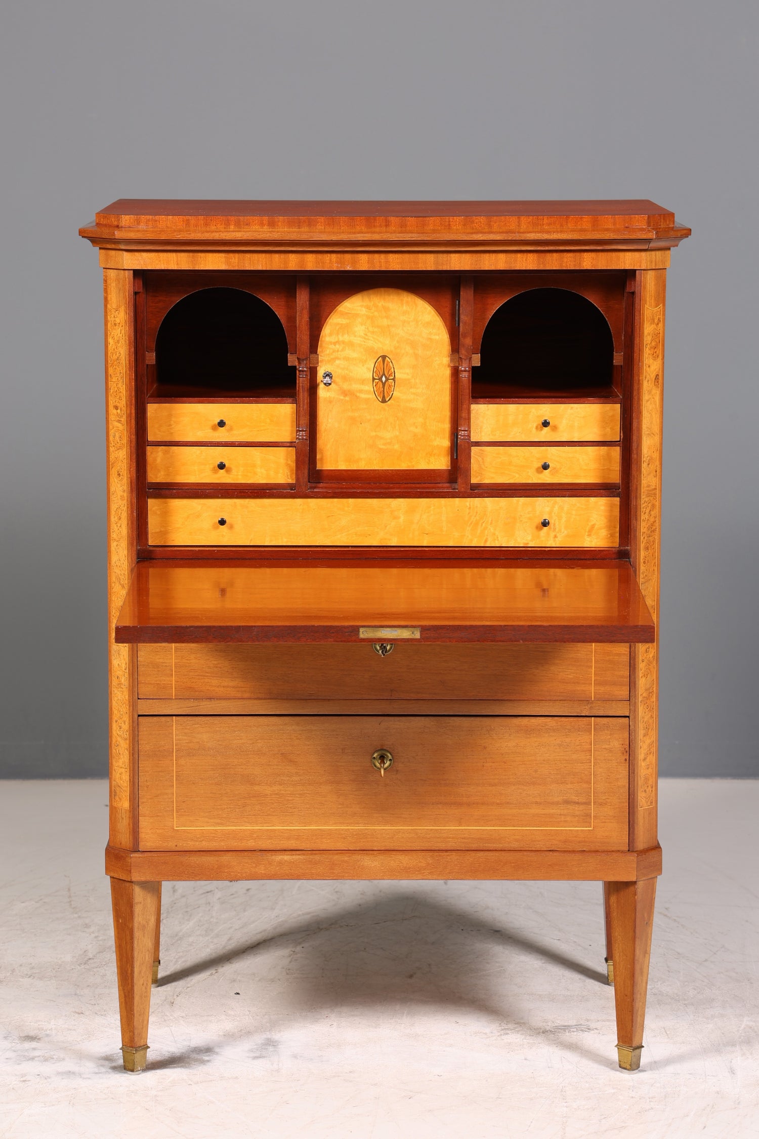 Traumhafter Sekretär Englisch Antik Biedermeier Stil Büro Kommode Vertiko Schreibkommode
